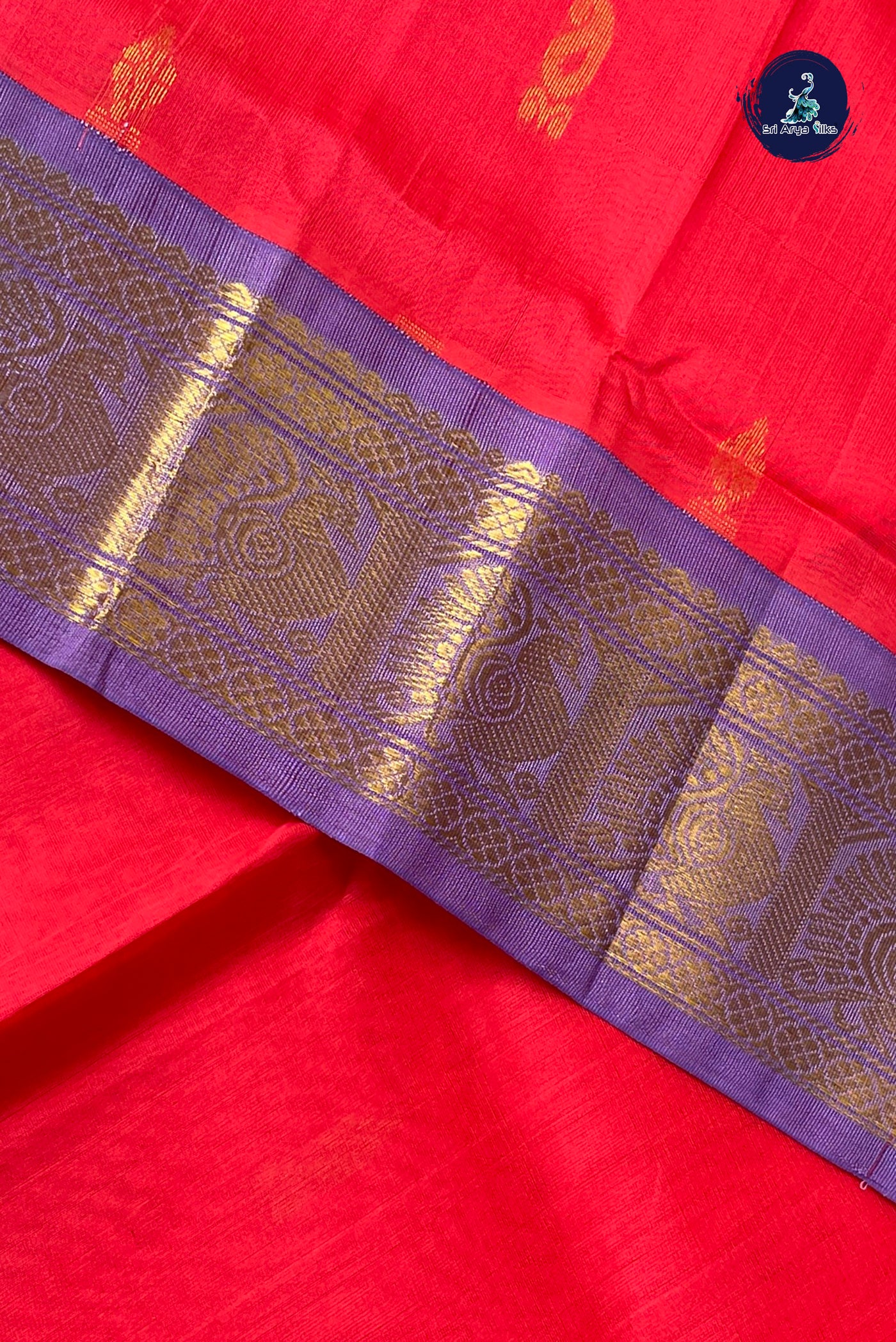 Pink Korvai Silk Cotton Saree With Zari Buttas Pattern