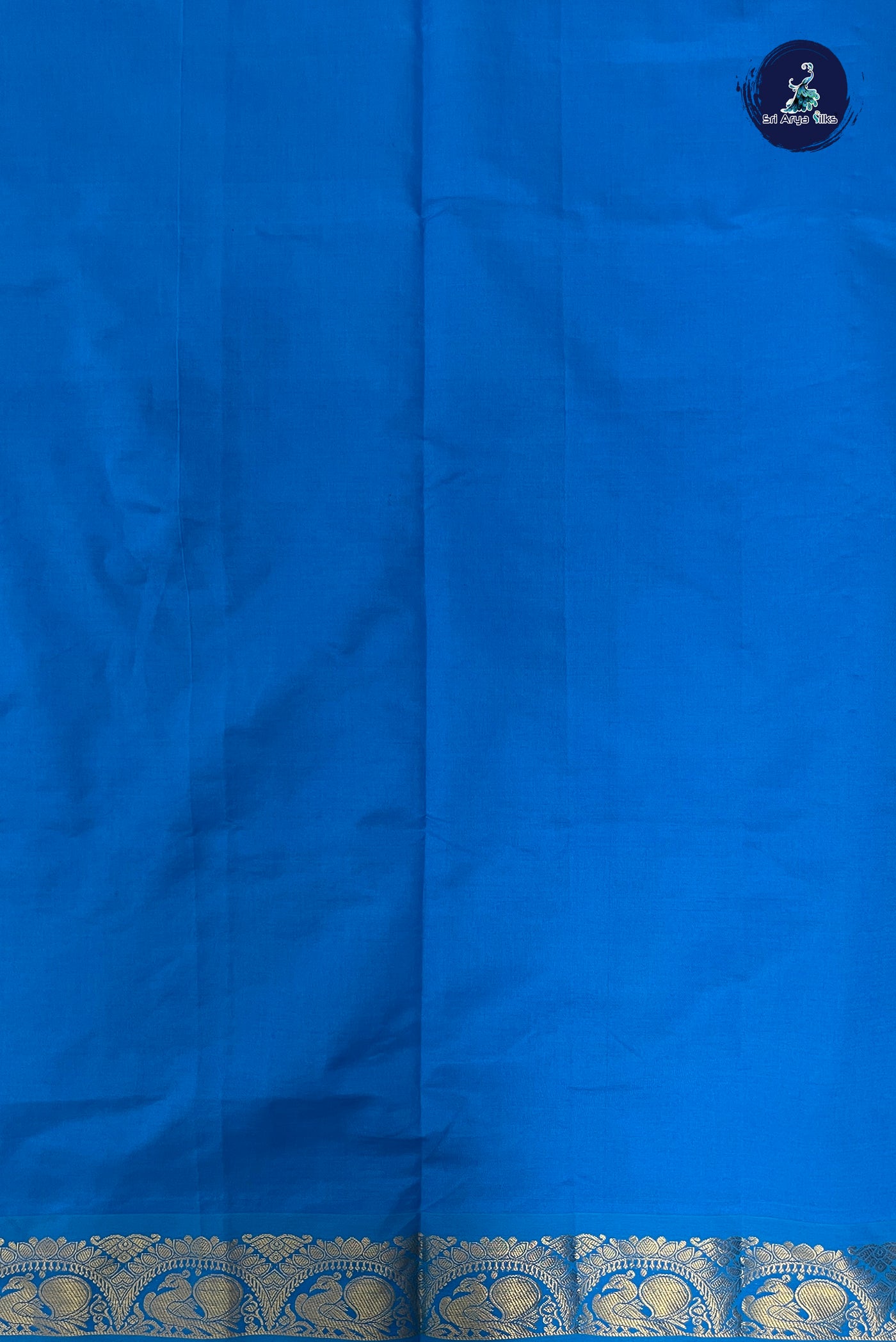 Blue Half Pure Silk Cotton Saree With Zari Buttas Pattern