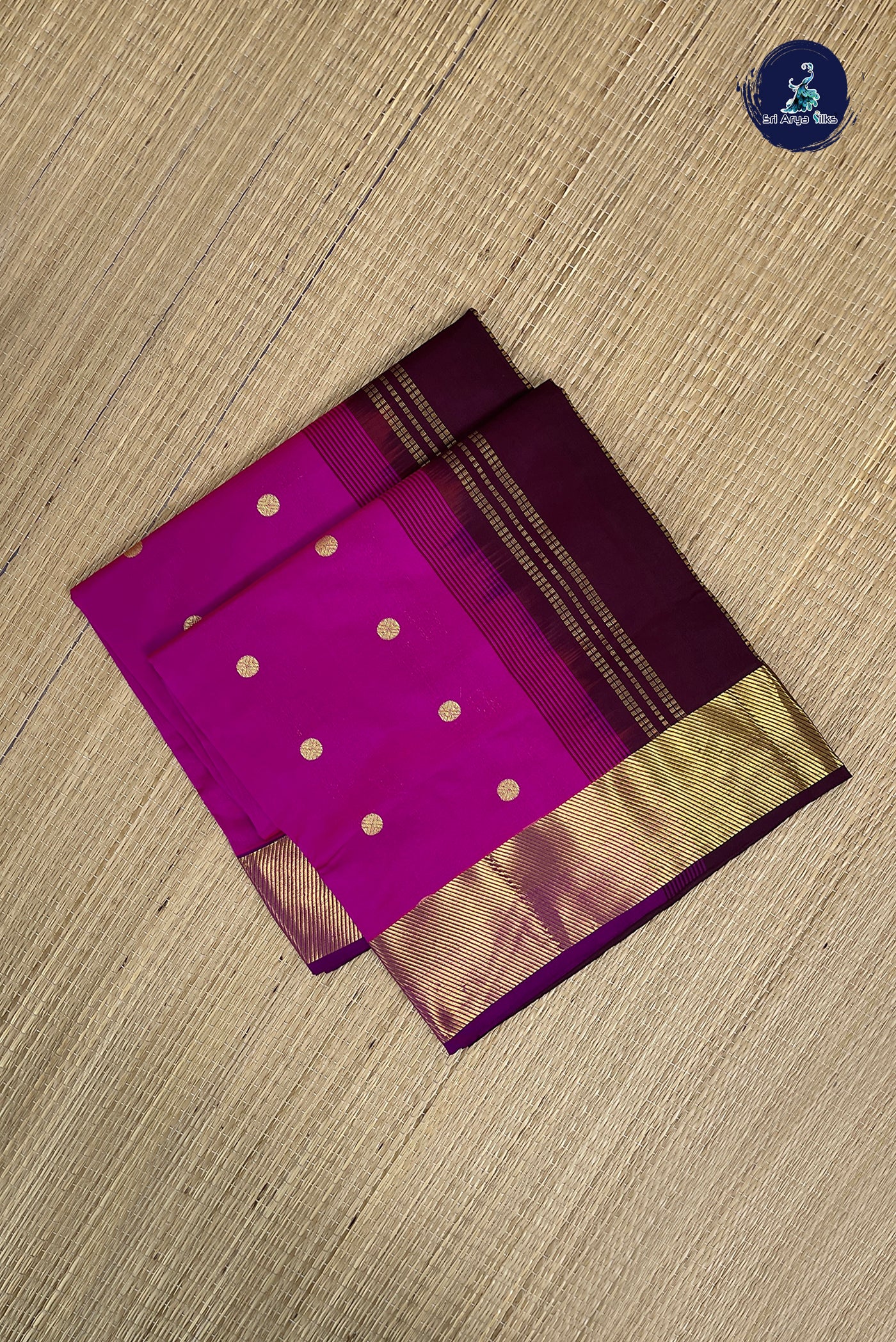 Vadamalli Half Pure Silk Cotton Saree With Zari Buttas Pattern