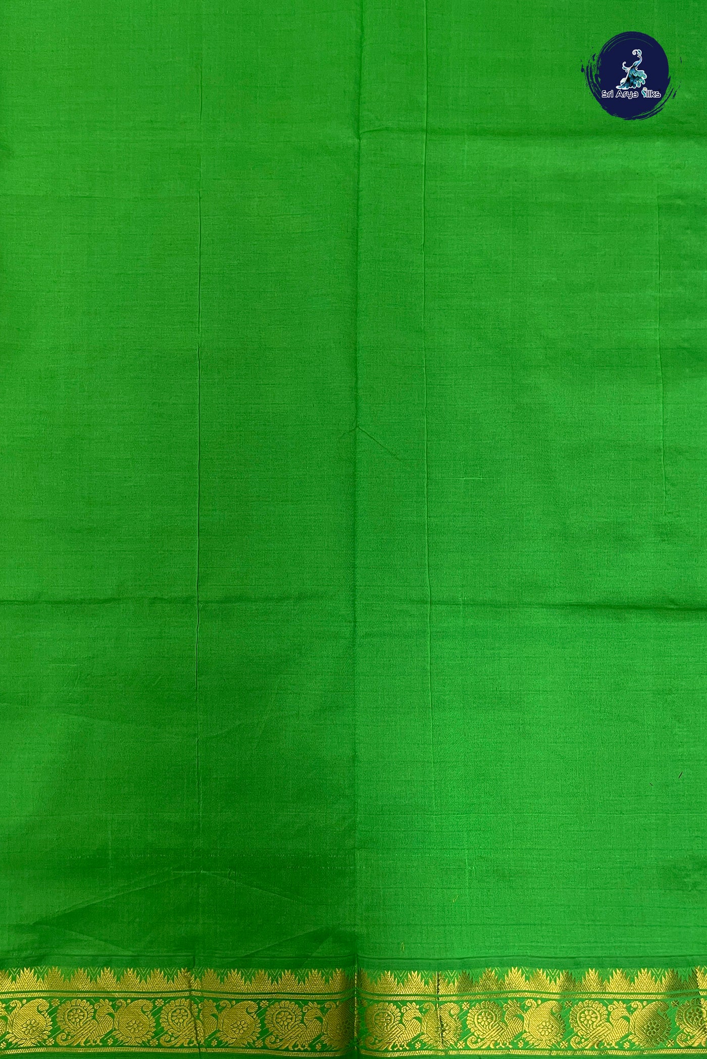 Dark Green Half Pure Silk Cotton Saree With Checked Pattern