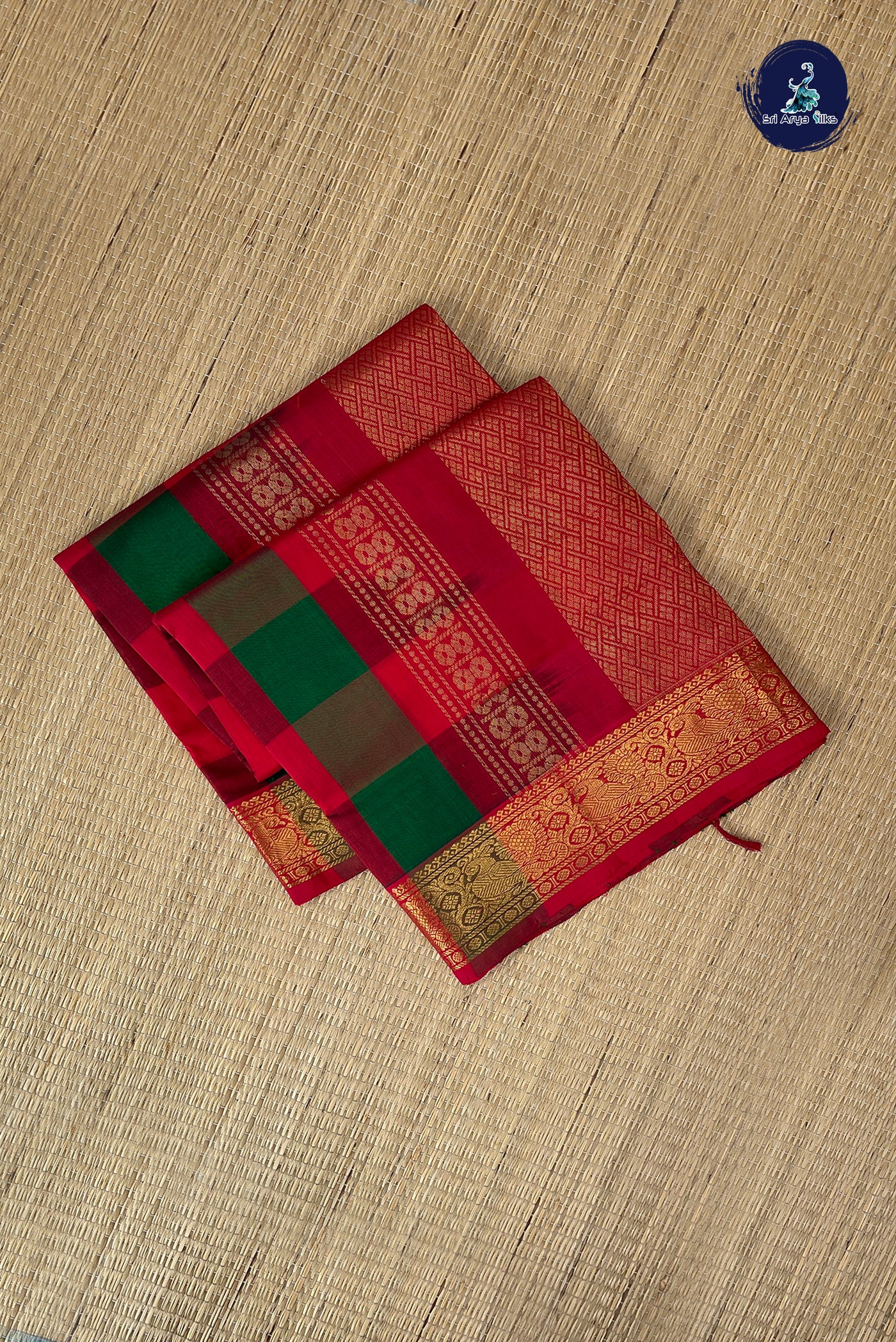 Multi Colour Simple Silk Cotton Saree With Paalum Pazham Kattam Pattern