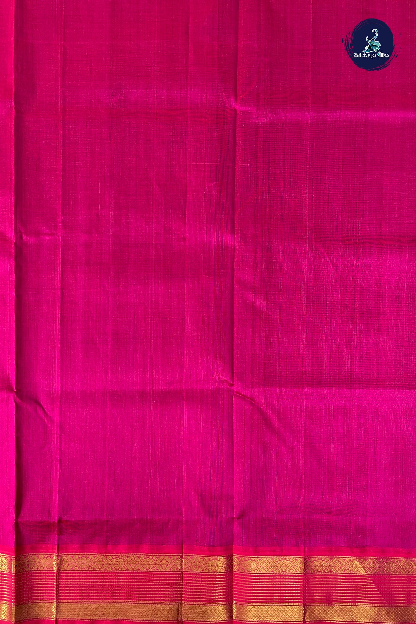 Jamun Korvai Silk Cotton Saree With Plain Pattern