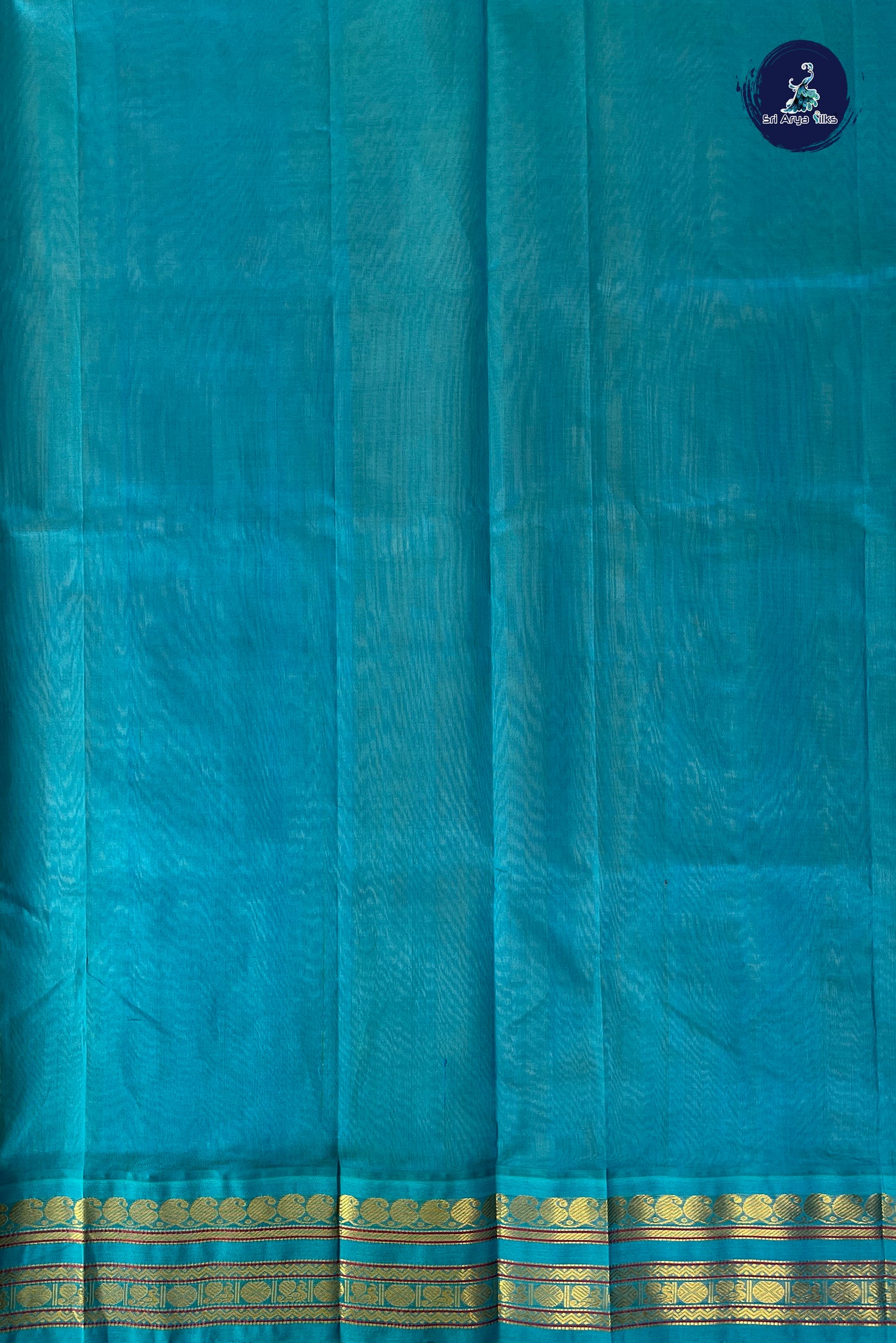 Creamish Yellow Korvai Silk Cotton Saree With Plain Pattern