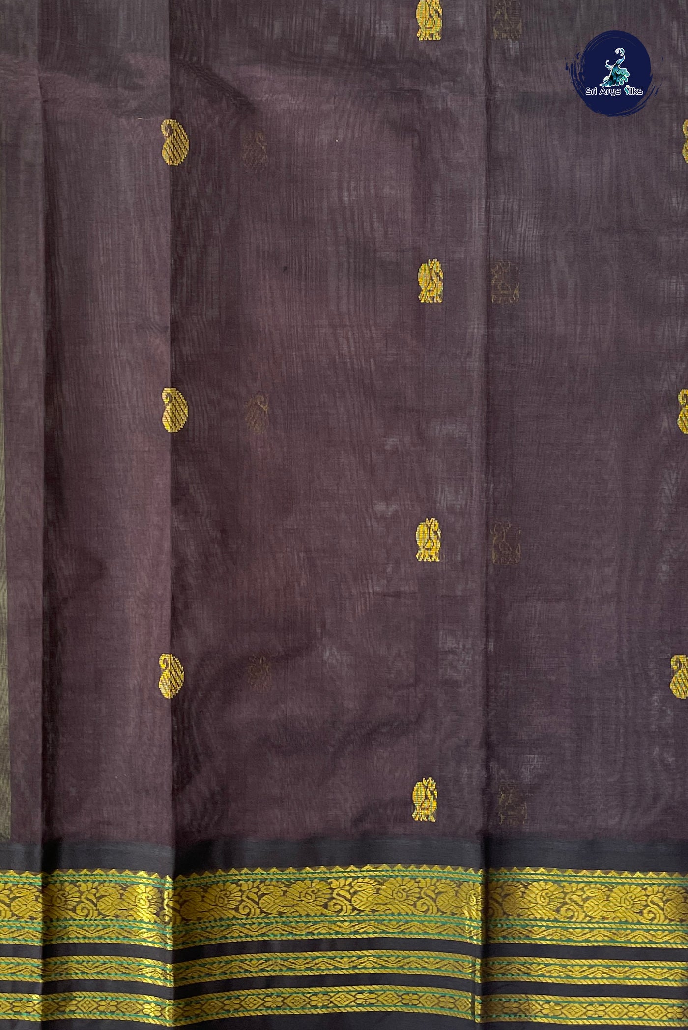 Lime Green Korvai Silk Cotton Saree With Zari Buttas Pattern