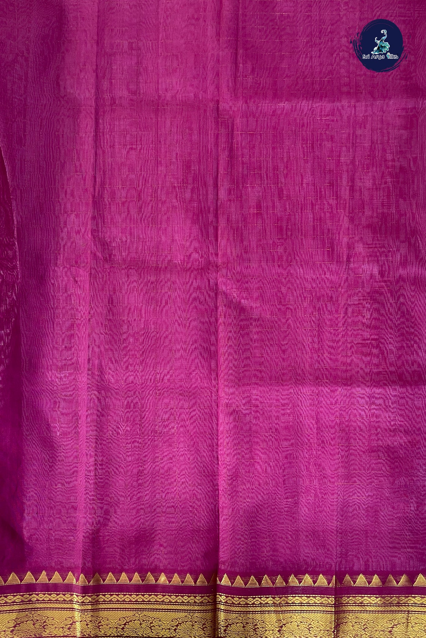 Light Pink Checked Saree With Zari Checked Pattern