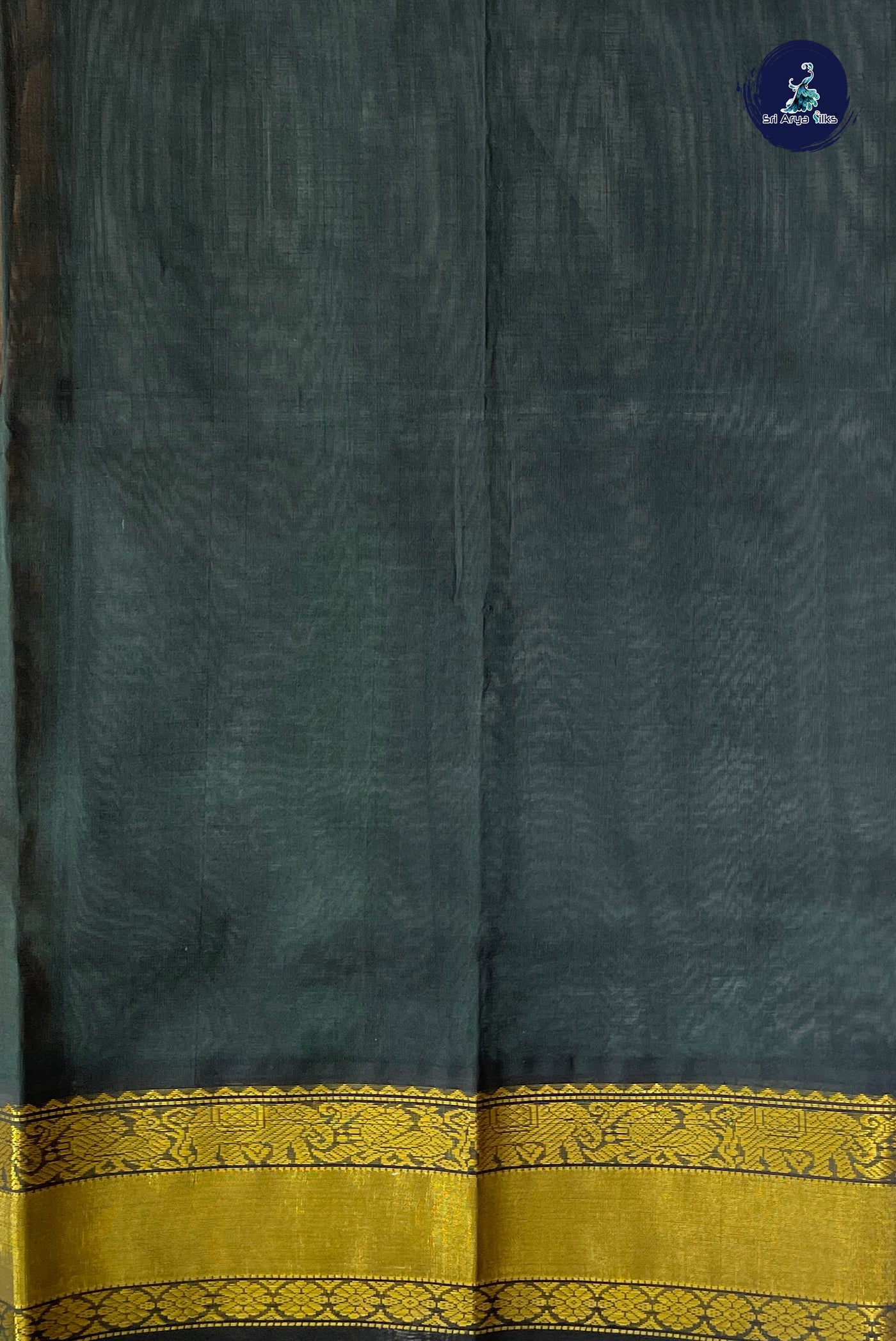 Peach Korvai Silk Cotton Saree With Zari Buttas Pattern