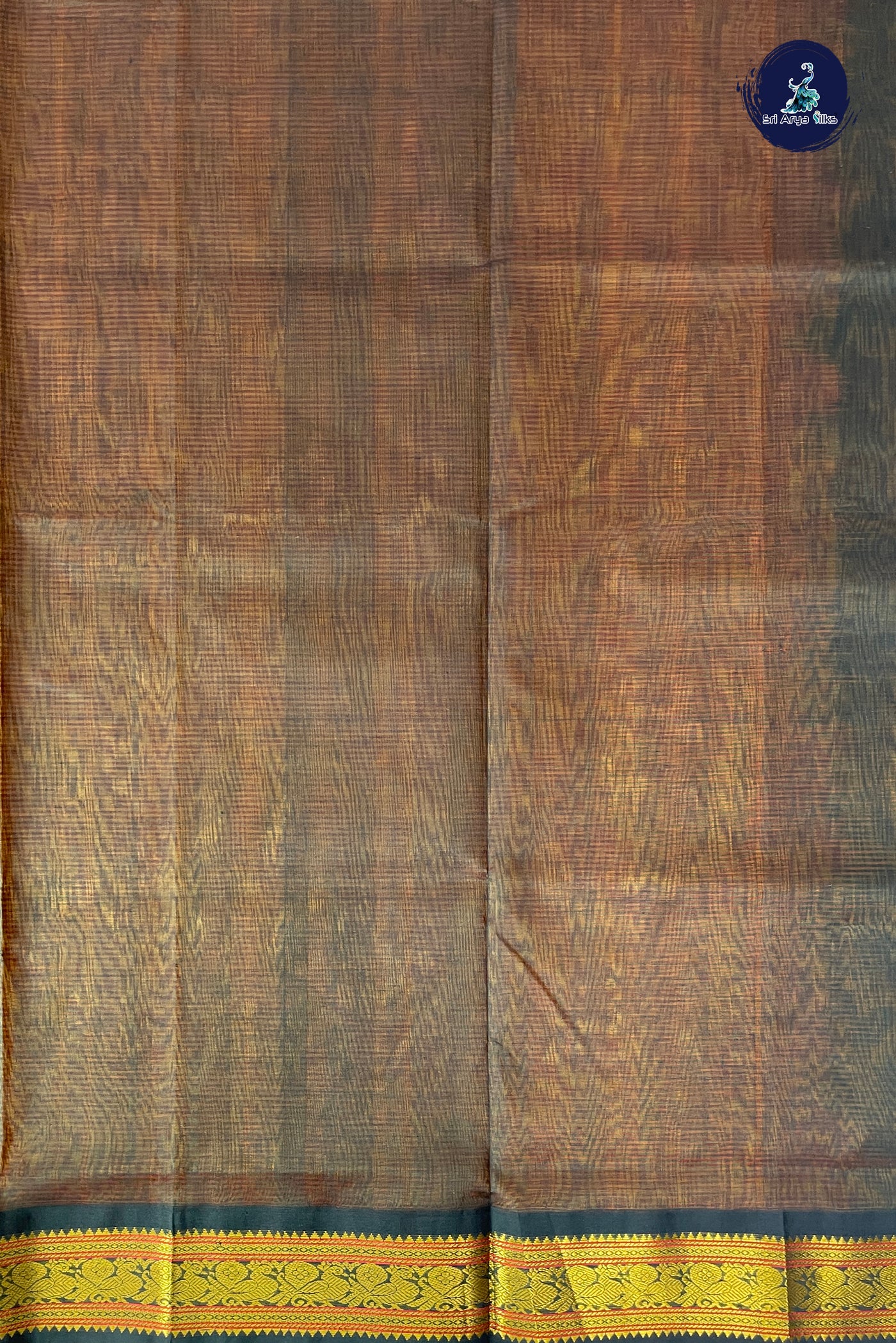 Multi Colour Korvai Silk Cotton Saree With Stripes Pattern