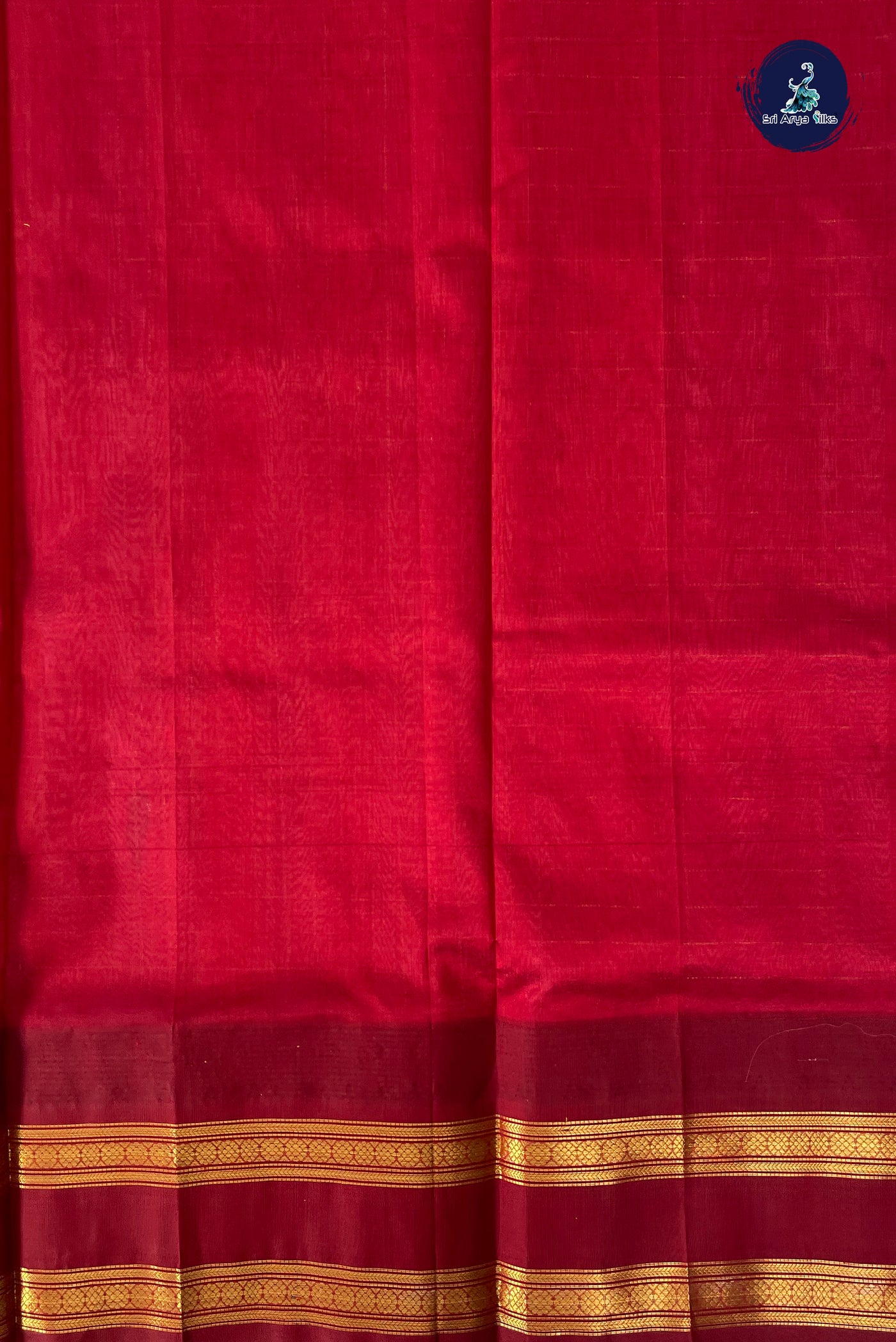 Pink Checked Saree With Zari Checked Pattern