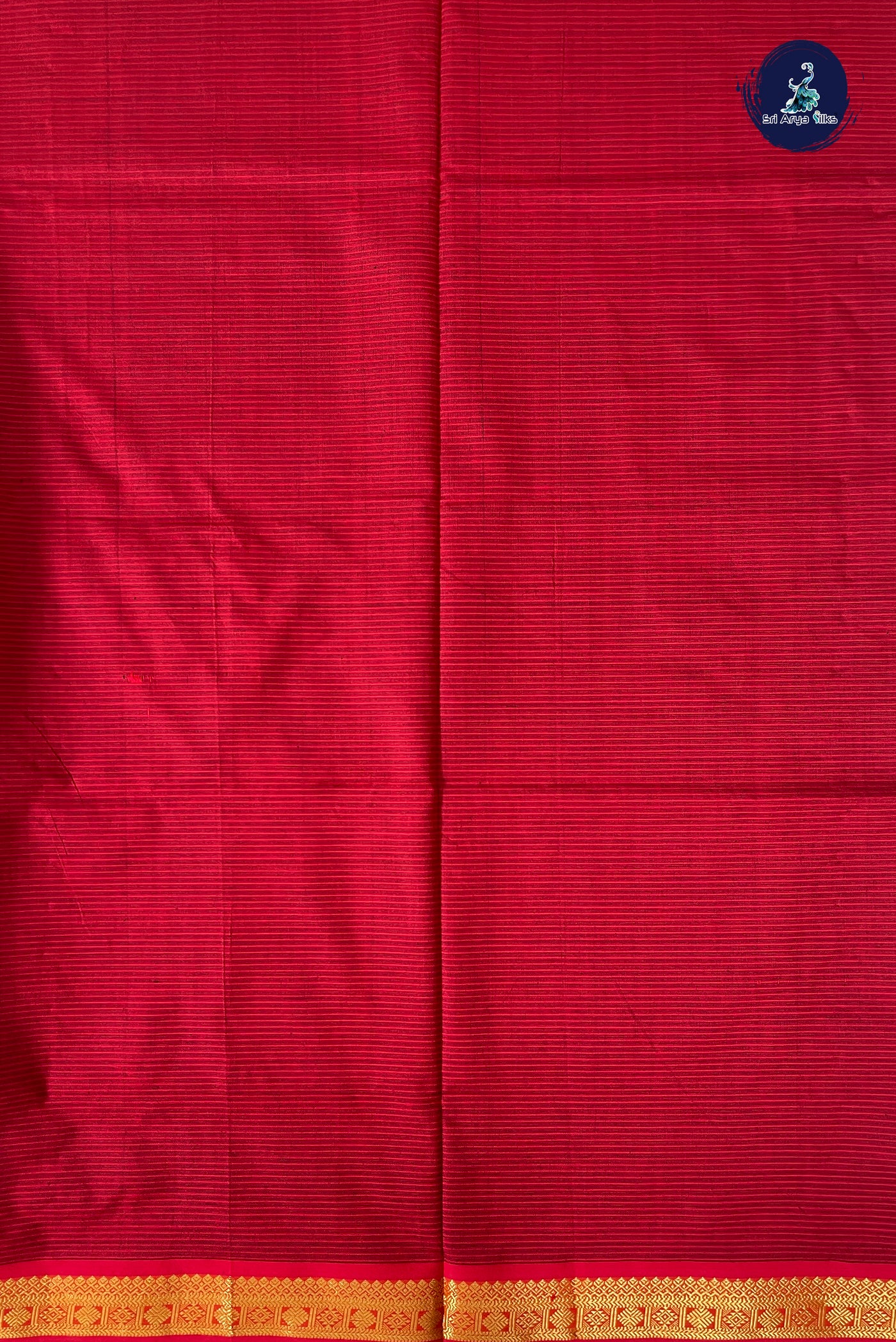 MS Blue Half Pure Silk Cotton Saree With Doria Lines Pattern