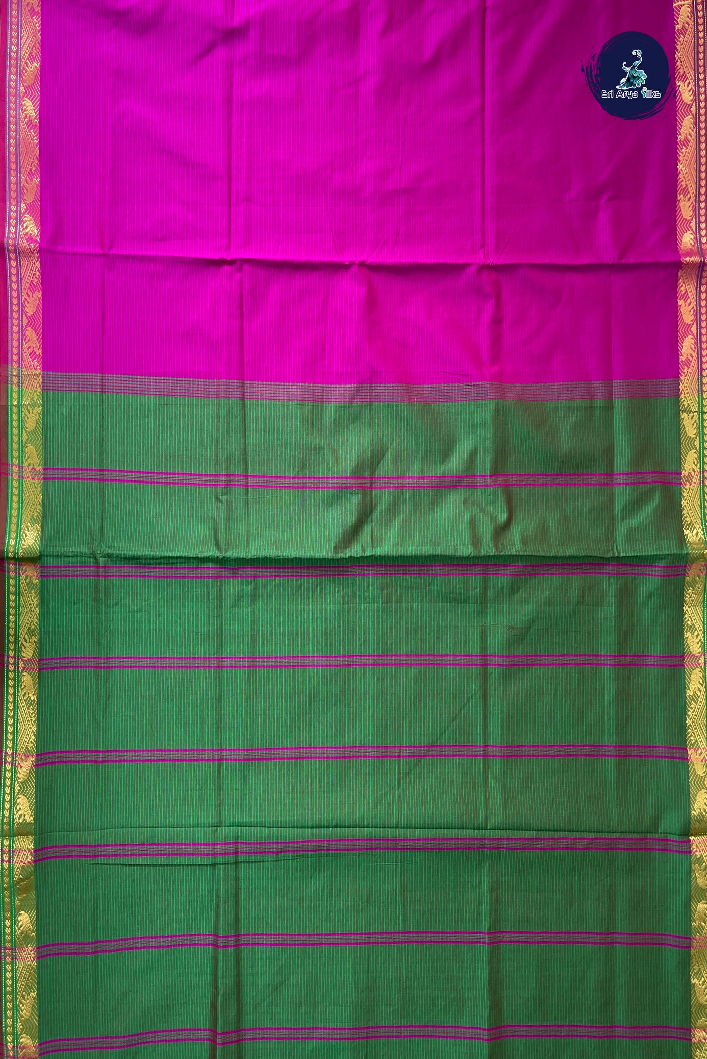 Vadamalli Half Pure Silk Cotton Saree With Doria Lines Pattern