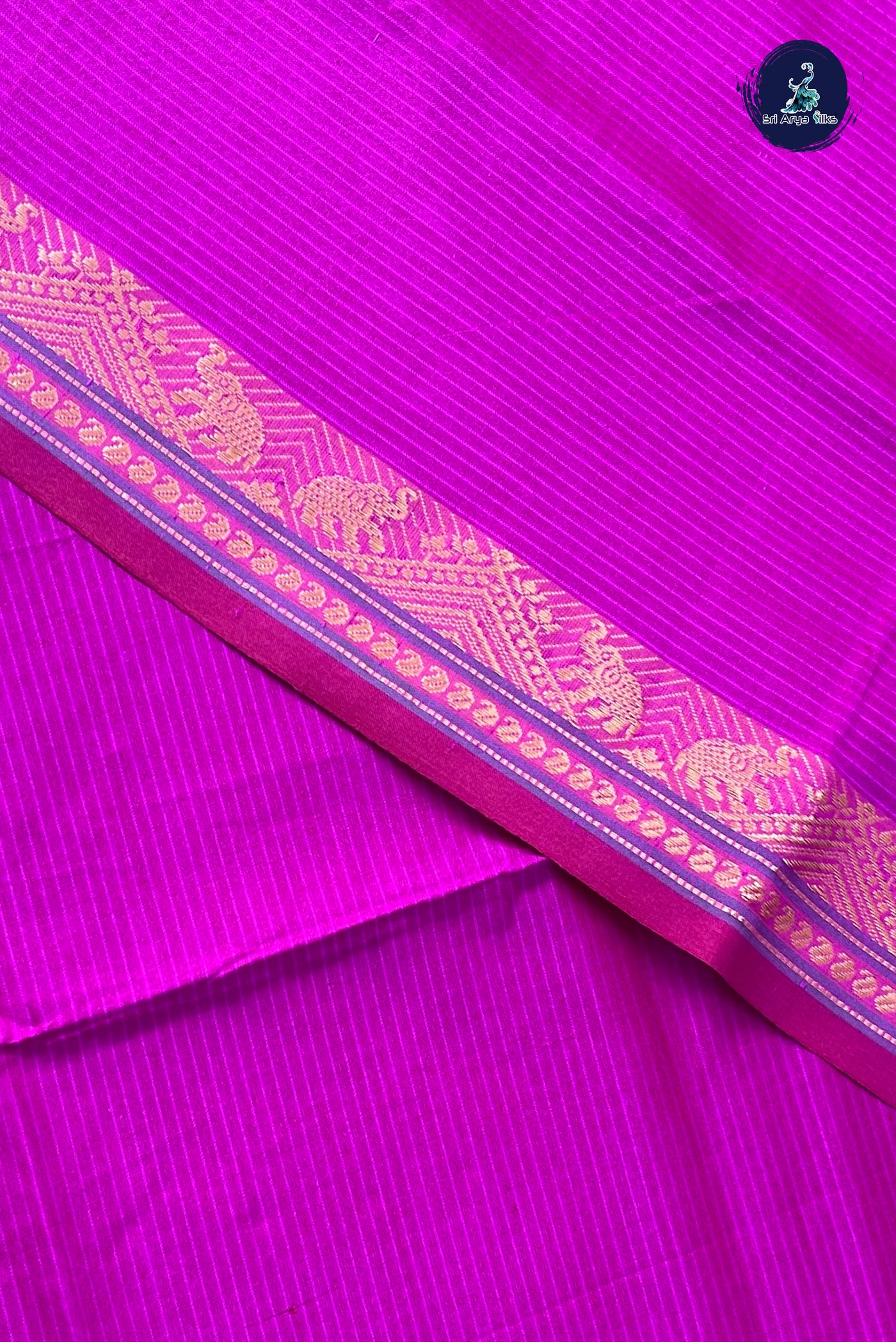 Vadamalli Half Pure Silk Cotton Saree With Doria Lines Pattern