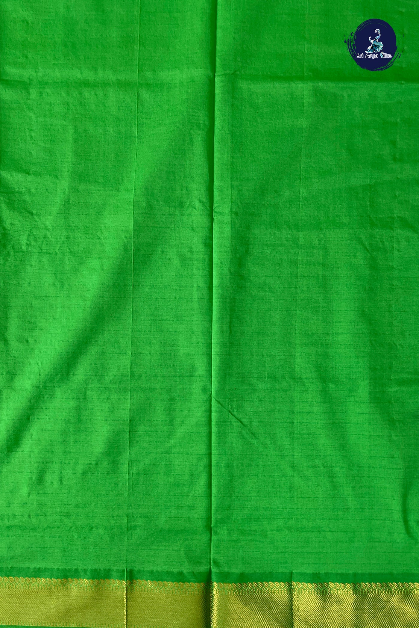 Olive Green Checked Saree With Checked Pattern