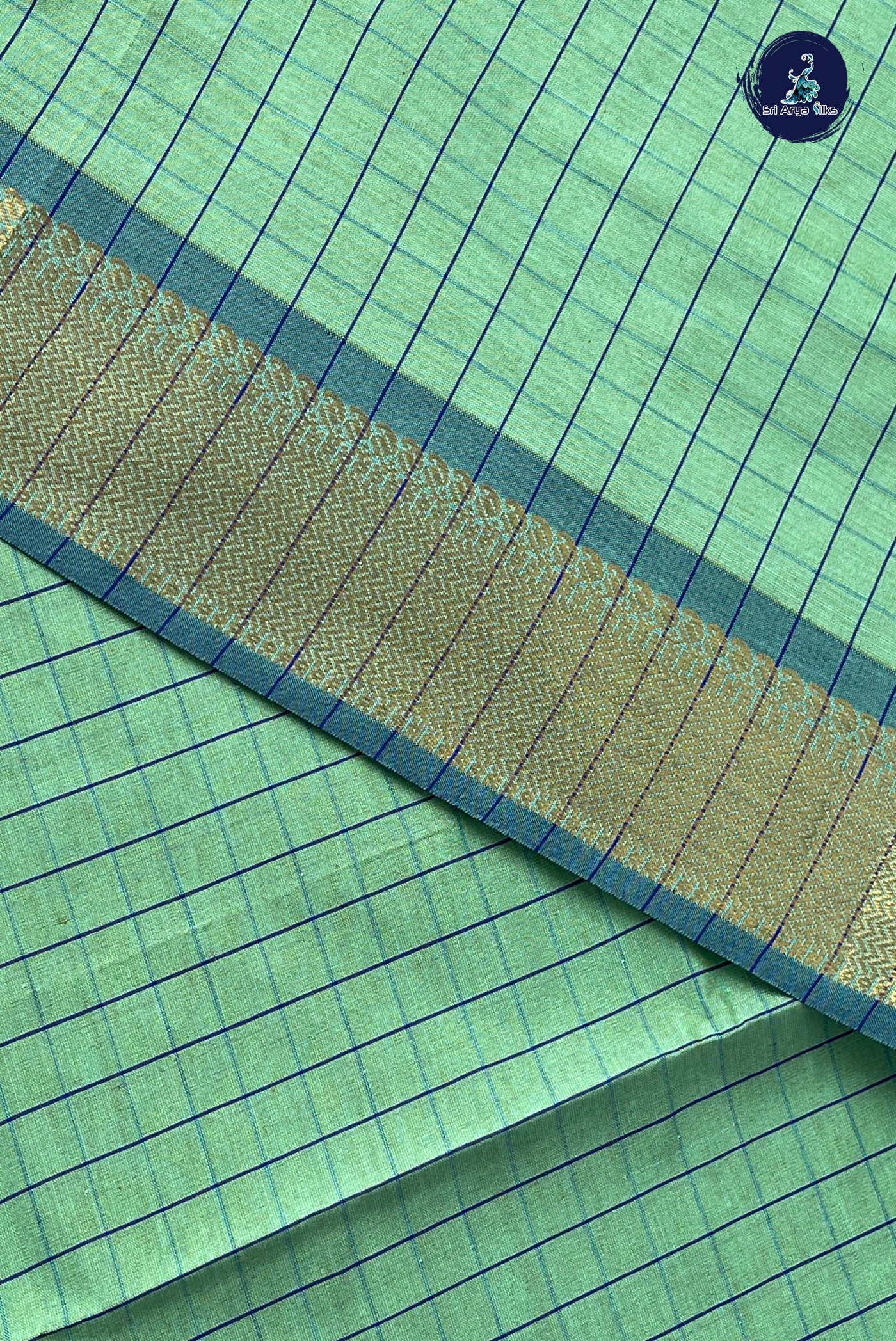 Pastel Shade Checked Saree With Checked Pattern