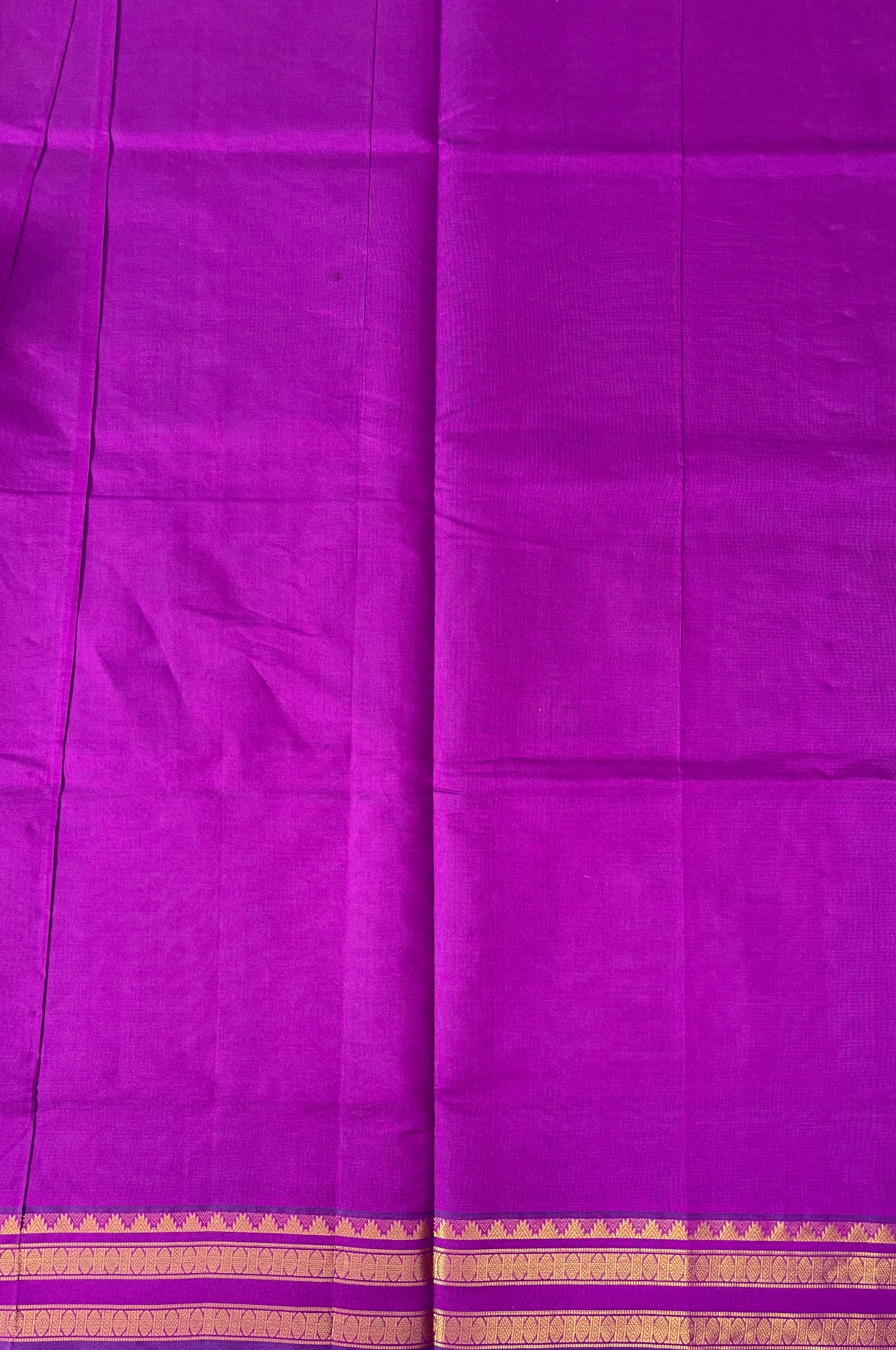 Grey Half Pure Silk Cotton Saree With Plain Pattern