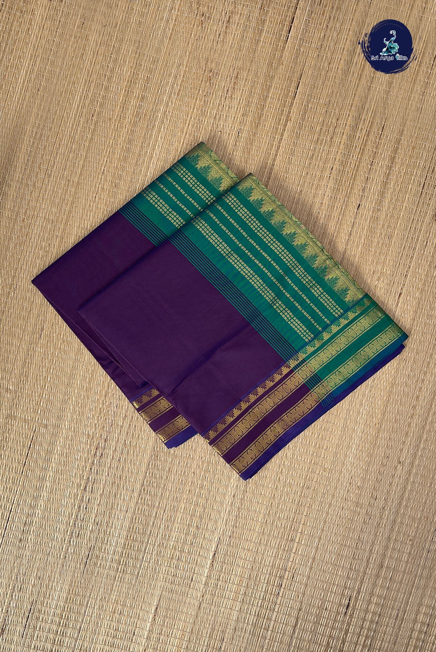 Dual Tone Brown Half Pure Silk Cotton Saree With Plain Pattern