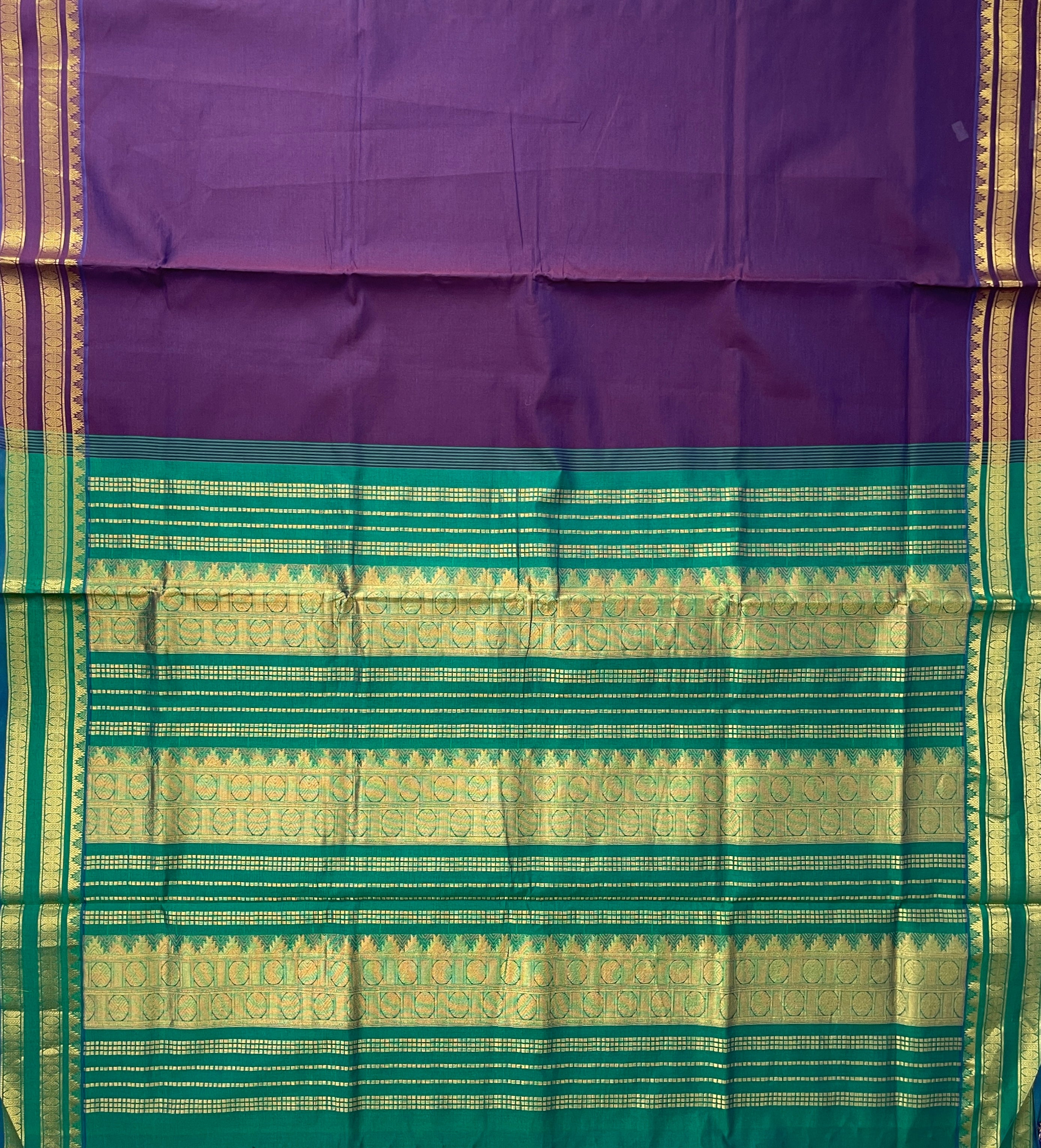 Dual Tone Brown Half Pure Silk Cotton Saree With Plain Pattern