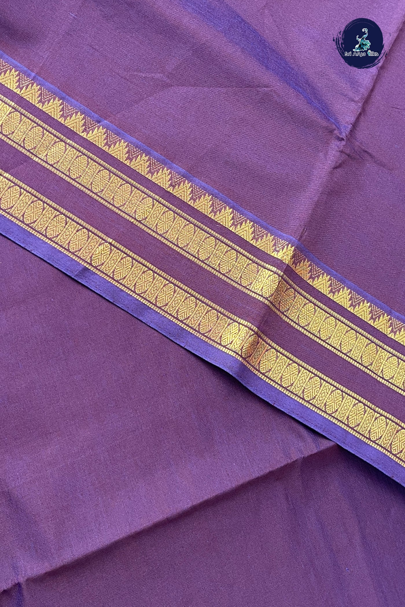 Dual Tone Brown Half Pure Silk Cotton Saree With Plain Pattern
