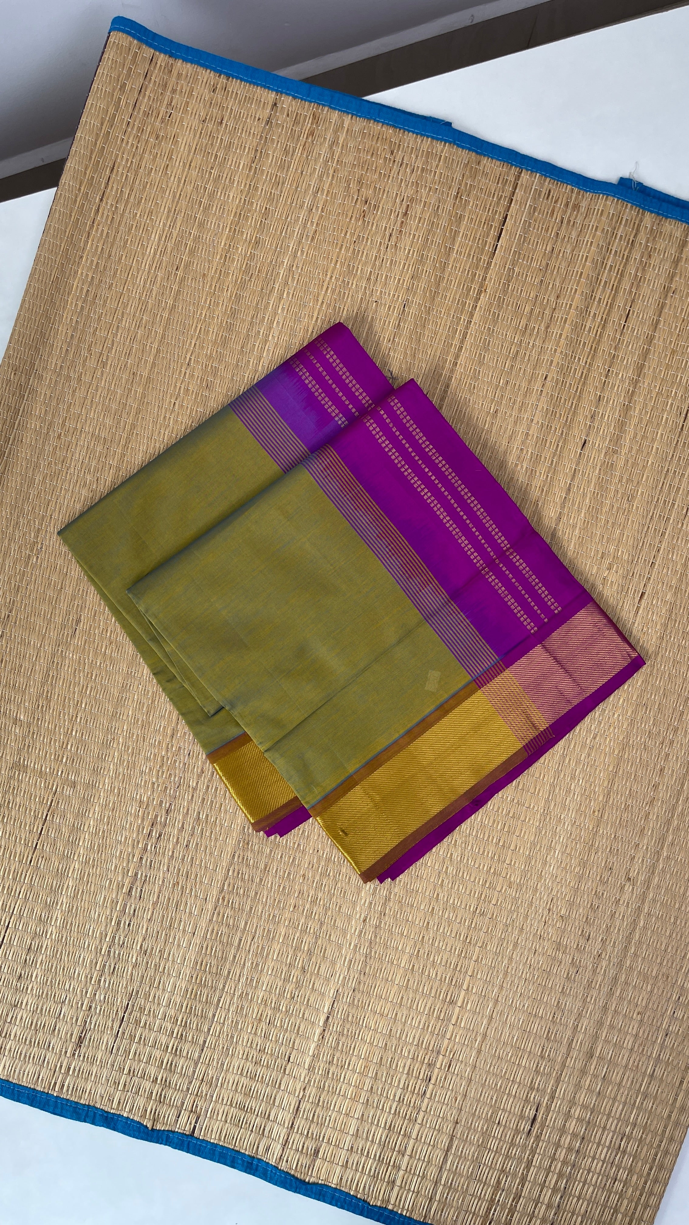Pastel Shade Half Pure Silk Cotton Saree With Plain Pattern