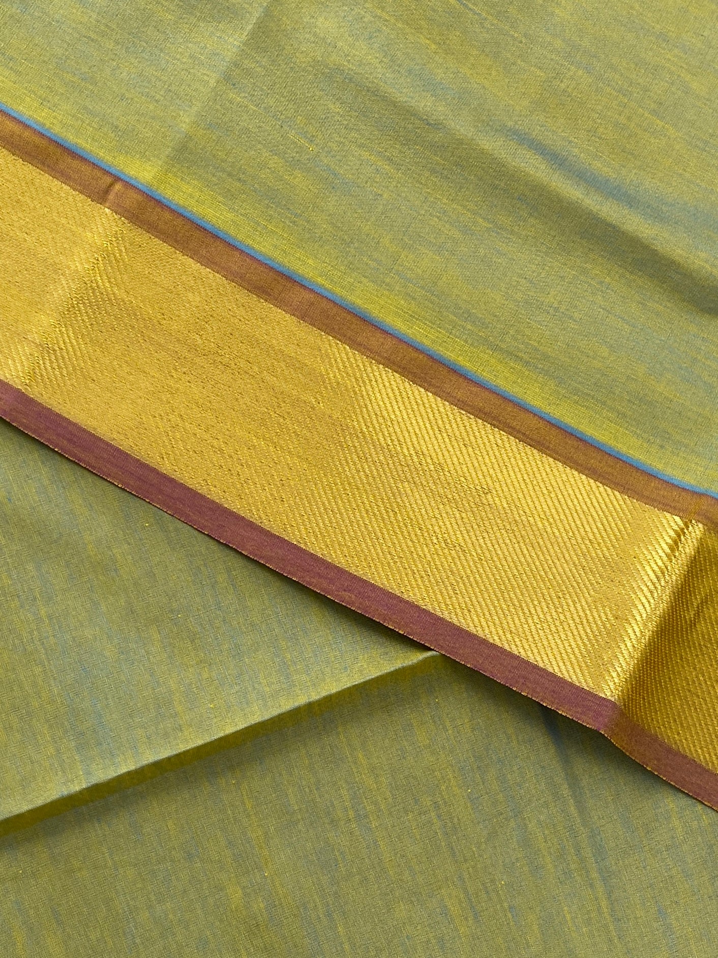 Pastel Shade Half Pure Silk Cotton Saree With Plain Pattern