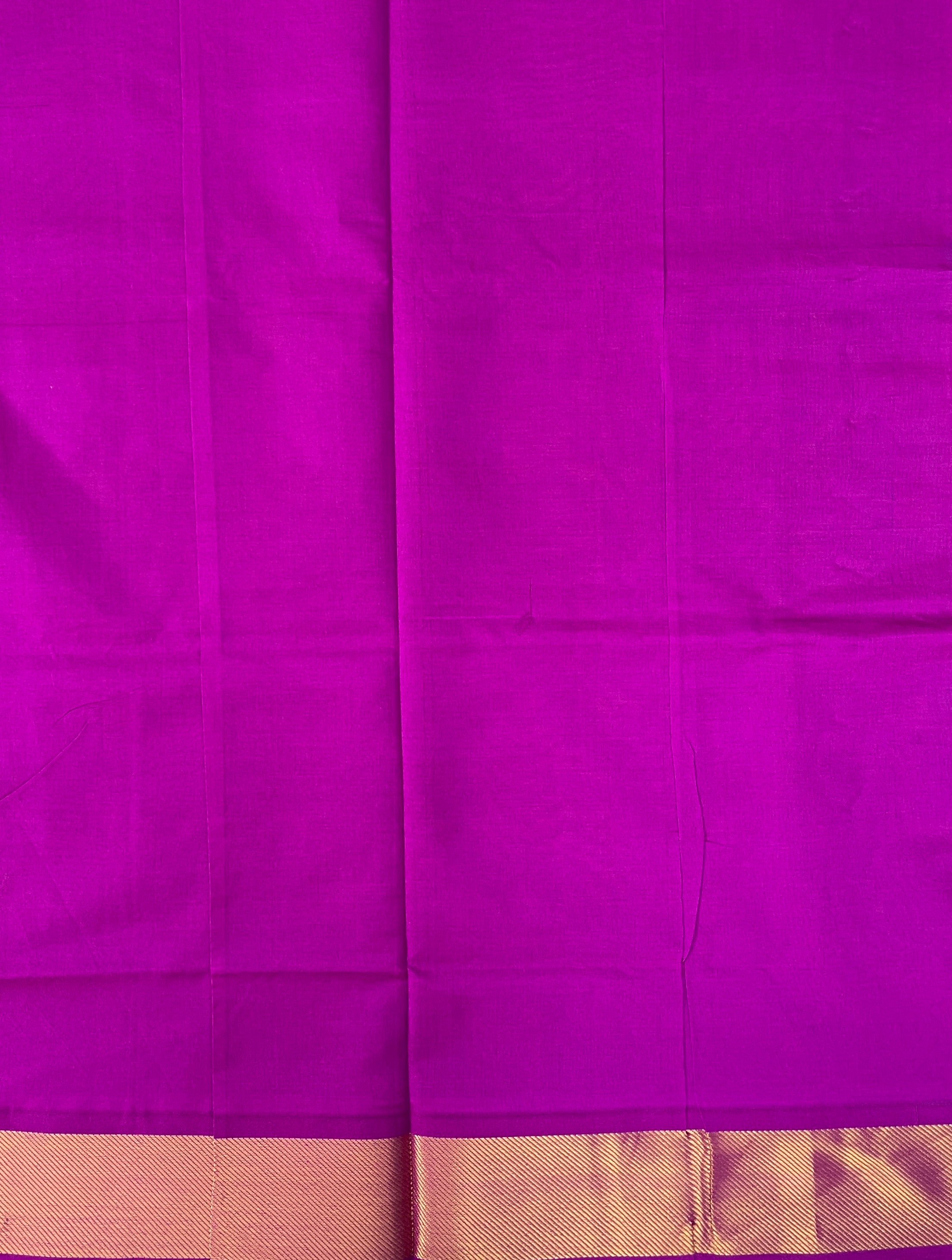 Pastel Shade Half Pure Silk Cotton Saree With Plain Pattern