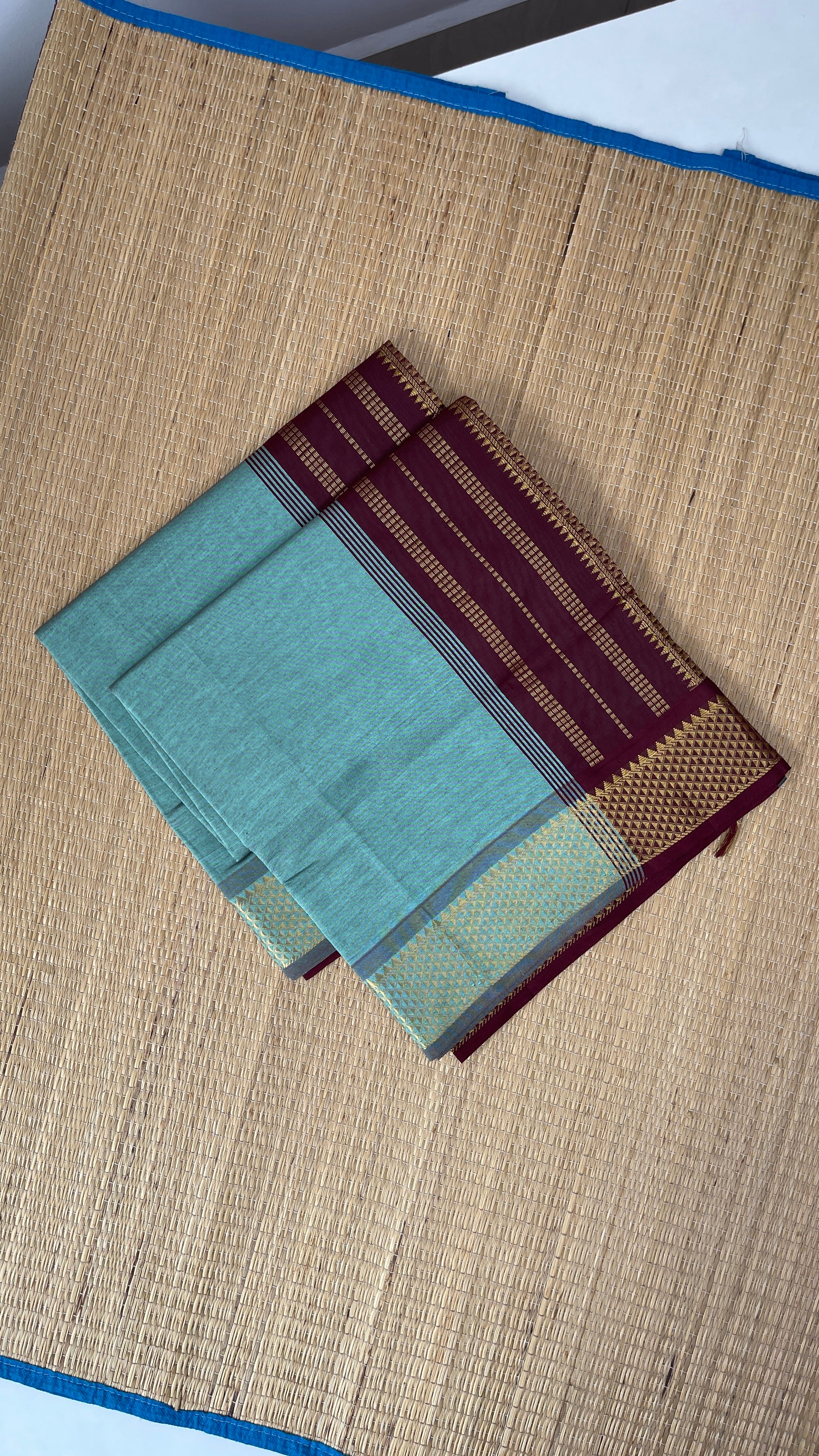 Pastel Shade Half Pure Silk Cotton Saree With Plain Pattern