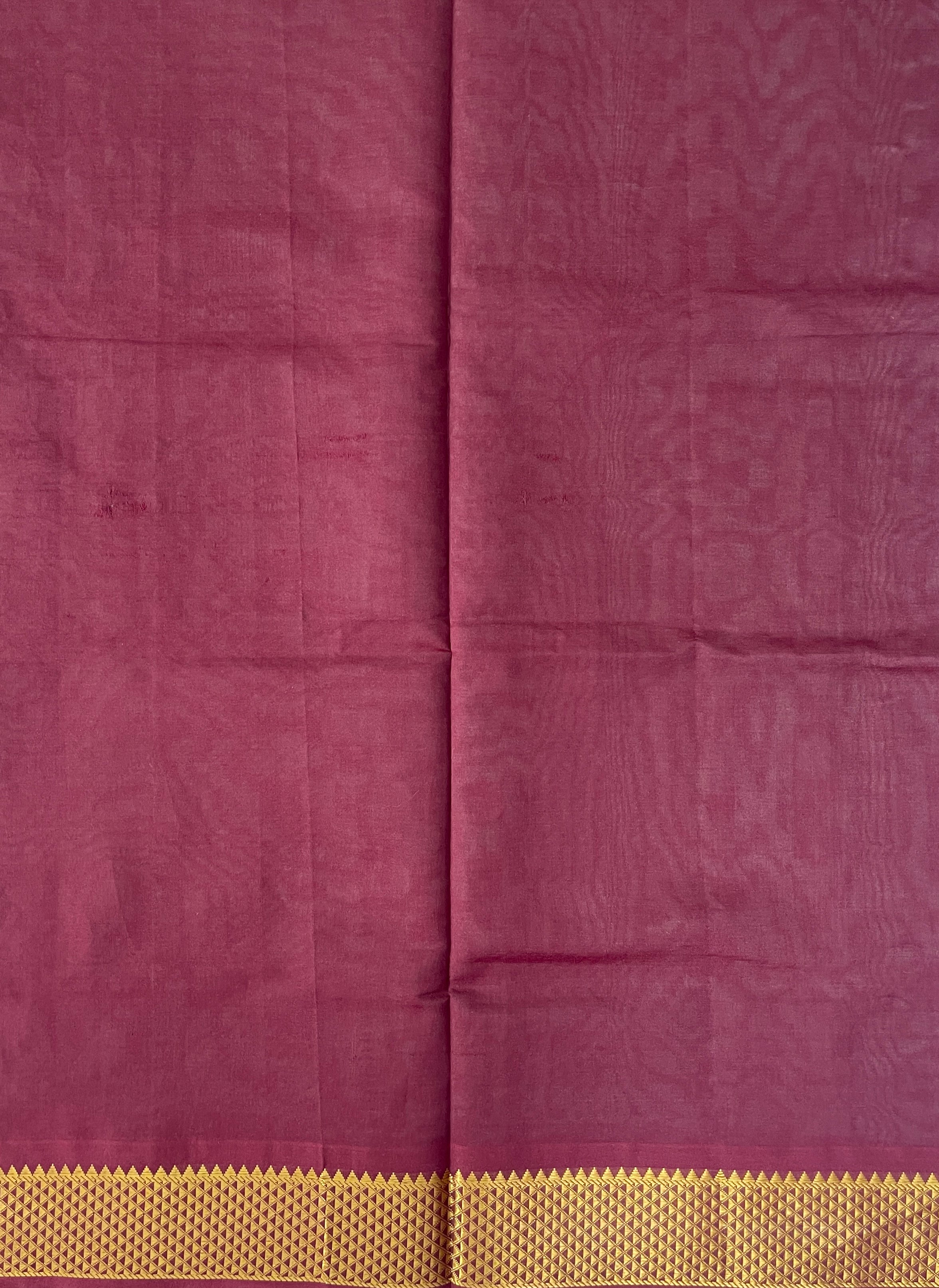 Pastel Shade Half Pure Silk Cotton Saree With Plain Pattern