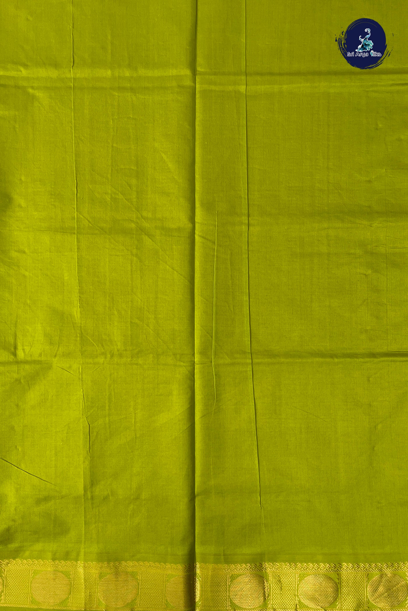 Brown Half Pure Silk Cotton Saree With Plain Pattern
