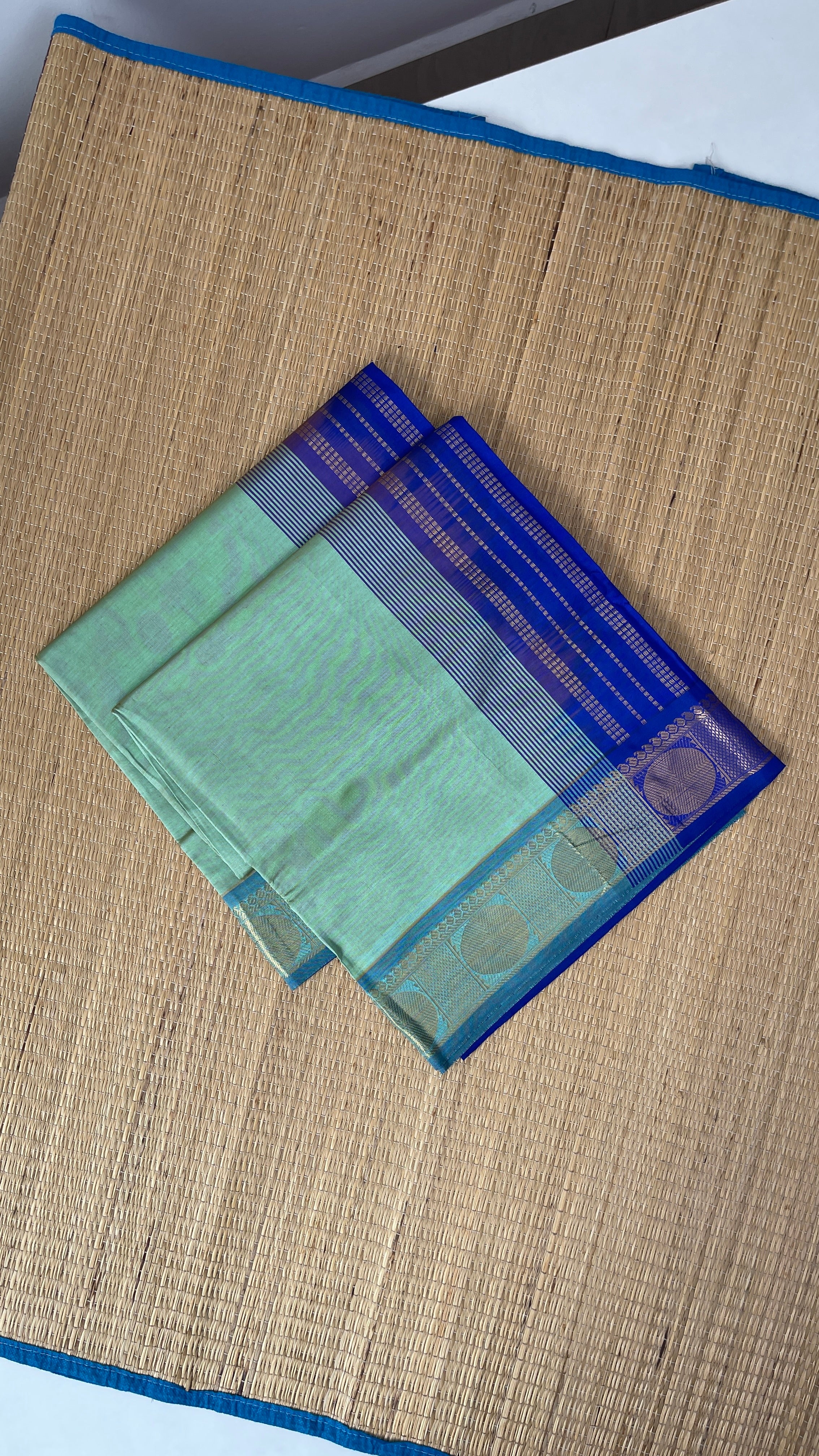 Pastel Shade Half Pure Silk Cotton Saree With Plain Pattern