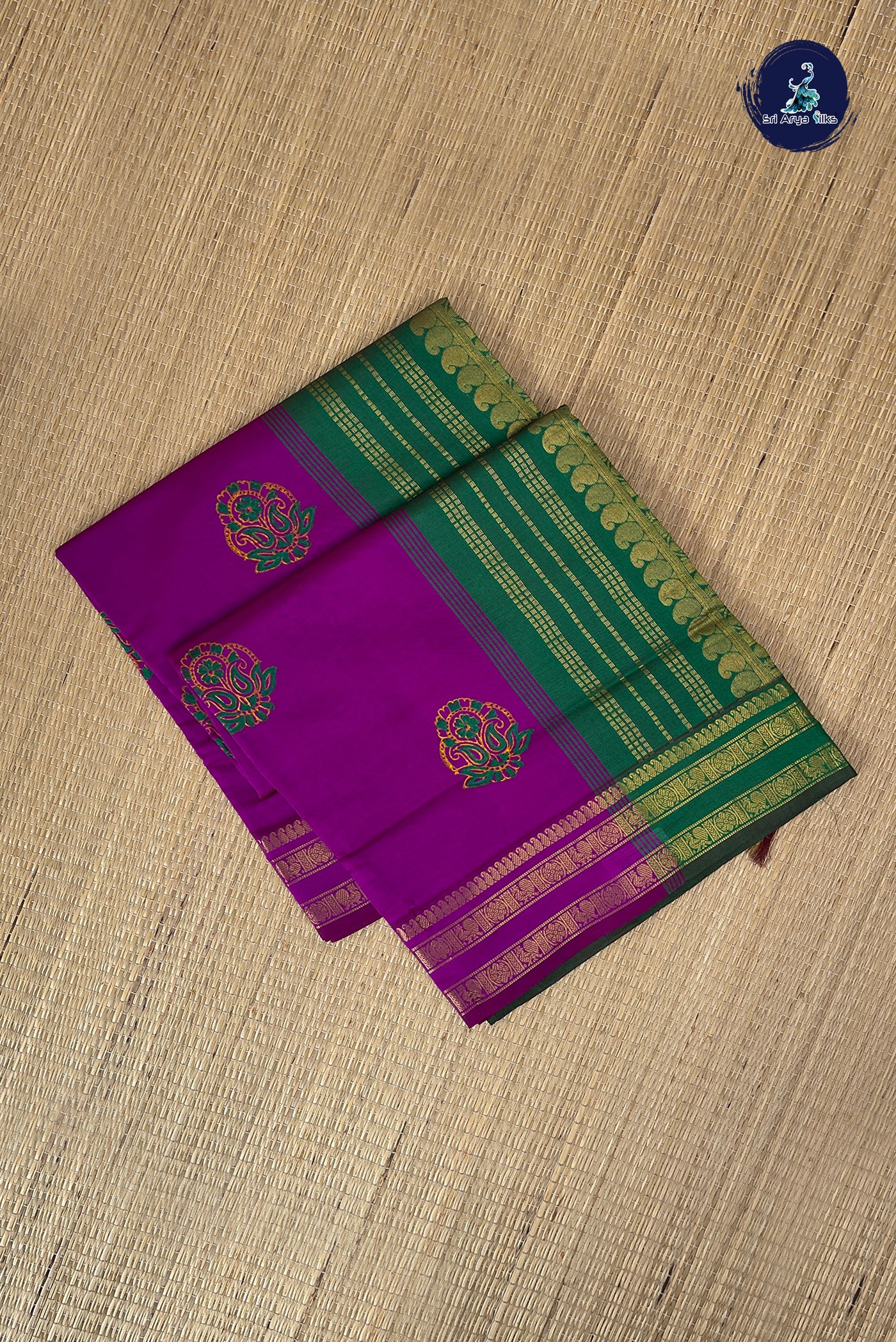 Vadamalli Half Pure Silk Cotton Saree With Printed Pattern