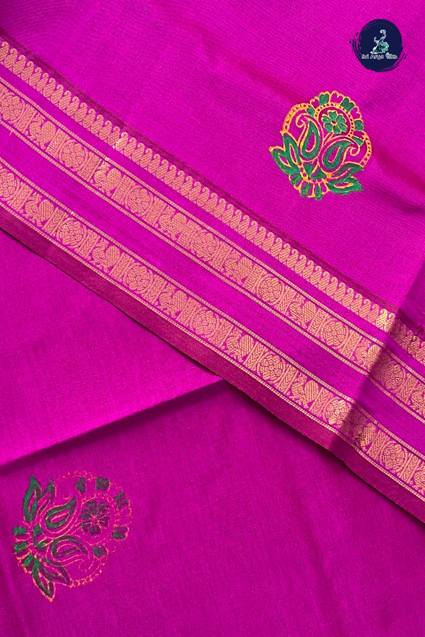 Vadamalli Half Pure Silk Cotton Saree With Printed Pattern