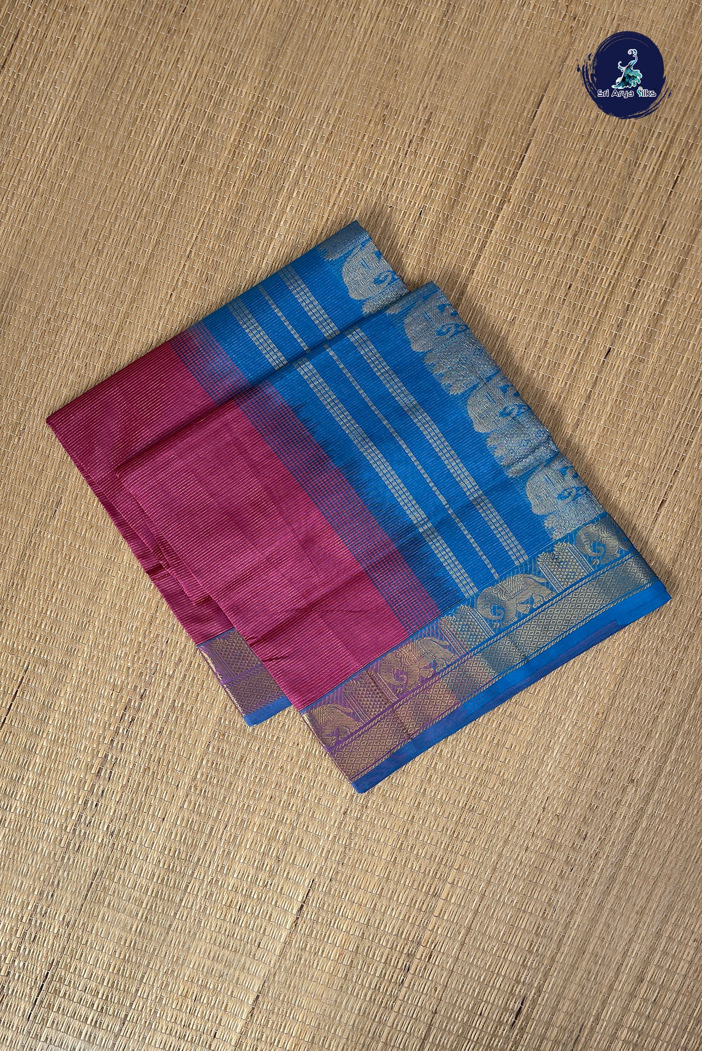 Pink Half Pure Silk Cotton Saree With Vaira Oosi Pattern