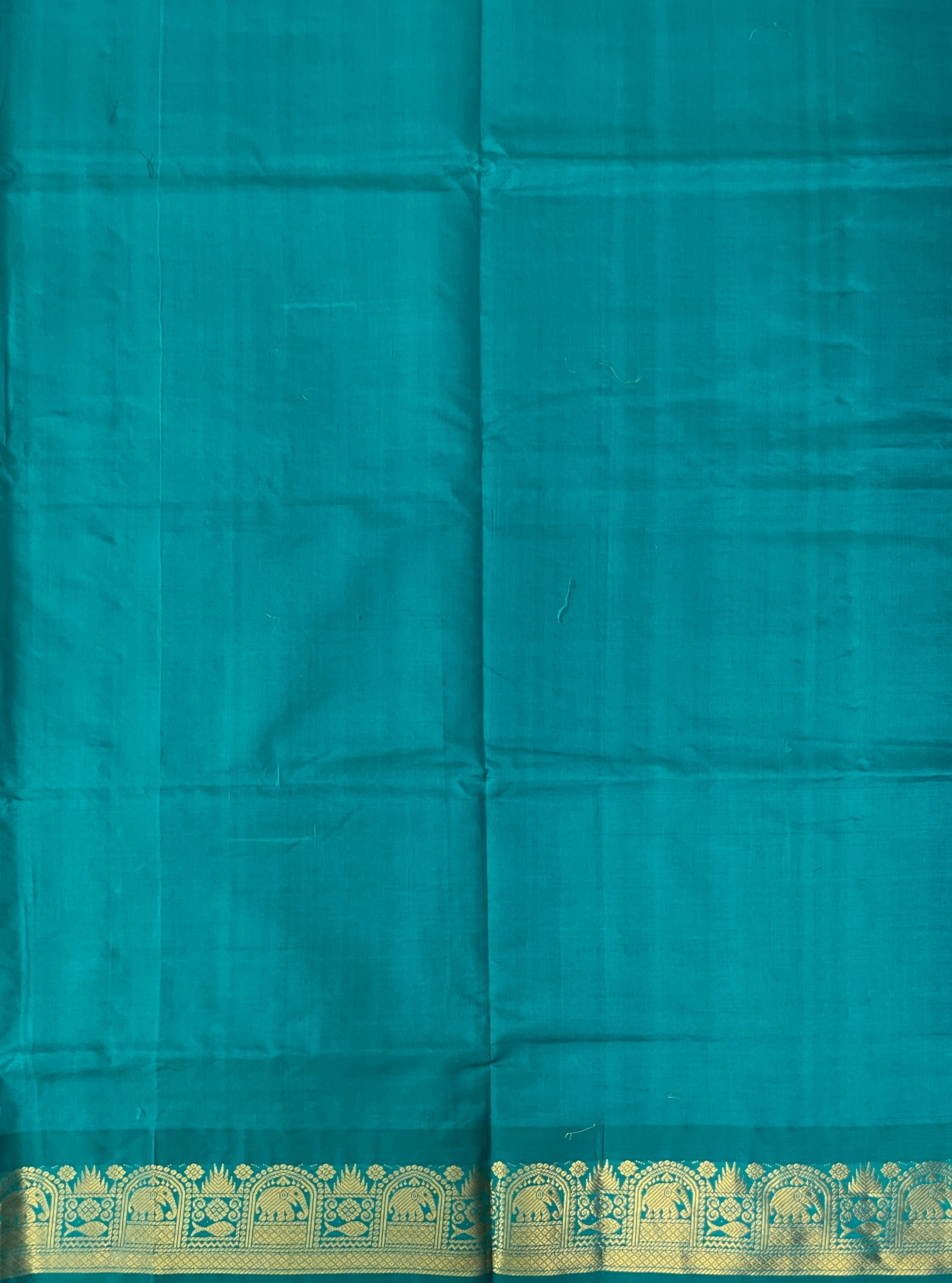 Brown Half Pure Silk Cotton Saree With Stripes Pattern