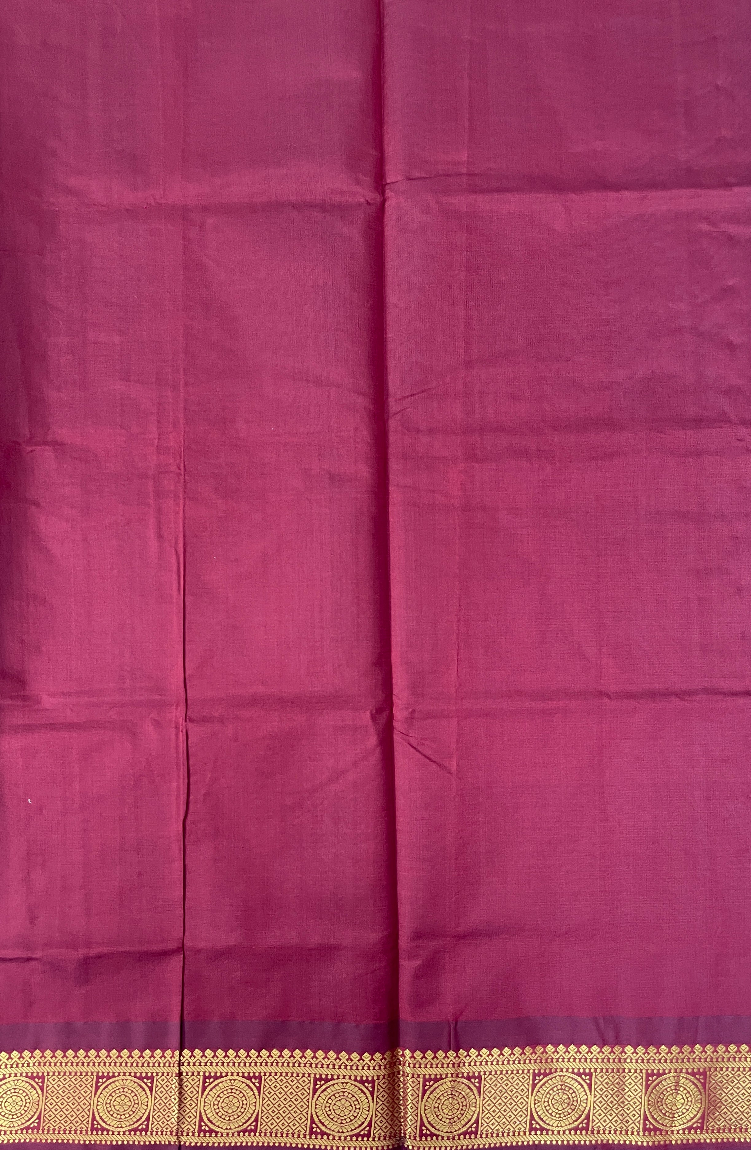 Teal Half Pure Silk Cotton Saree With Stripes Pattern