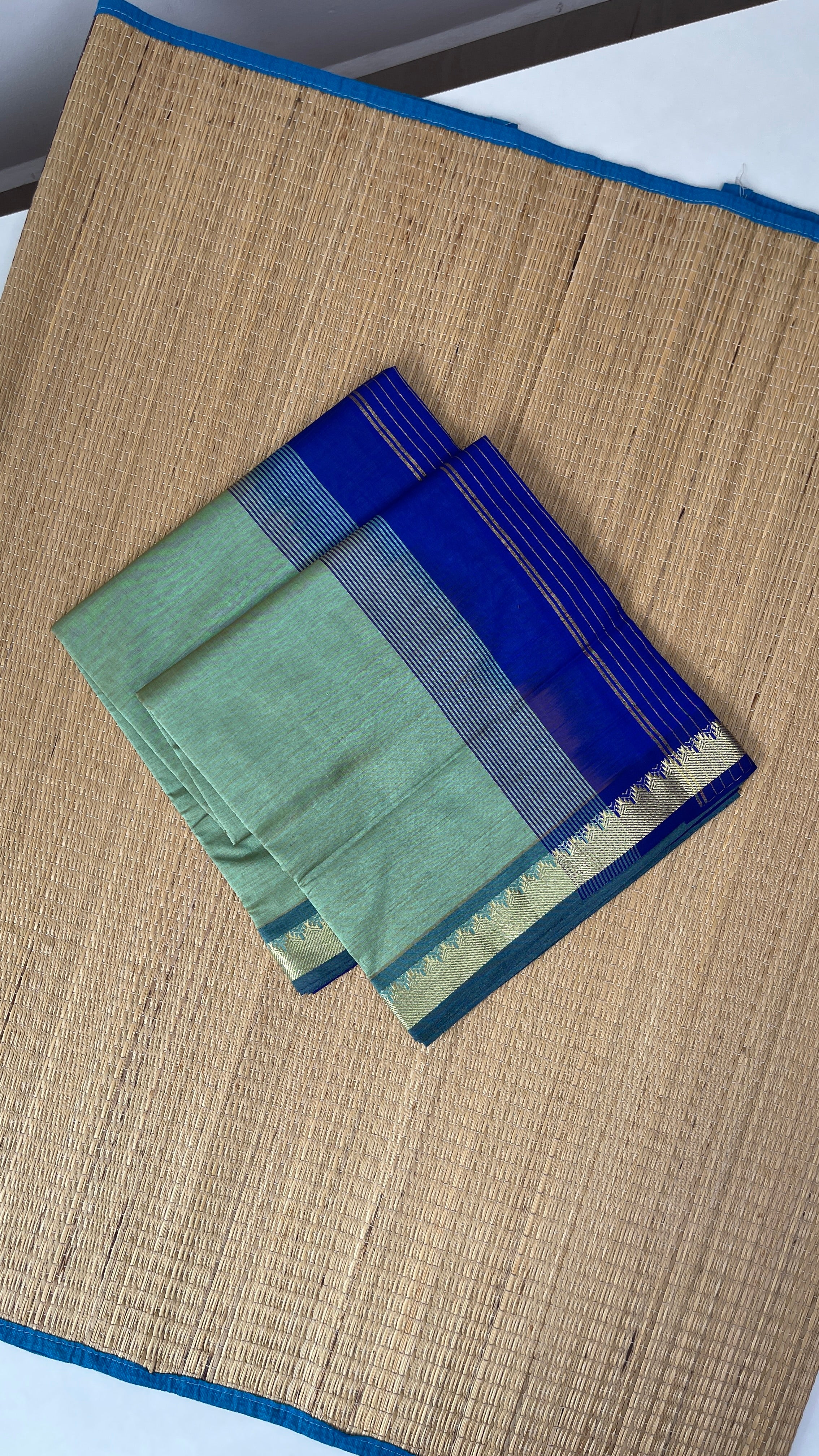 Pastel Shade Half Pure Silk Cotton Saree With Plain Pattern