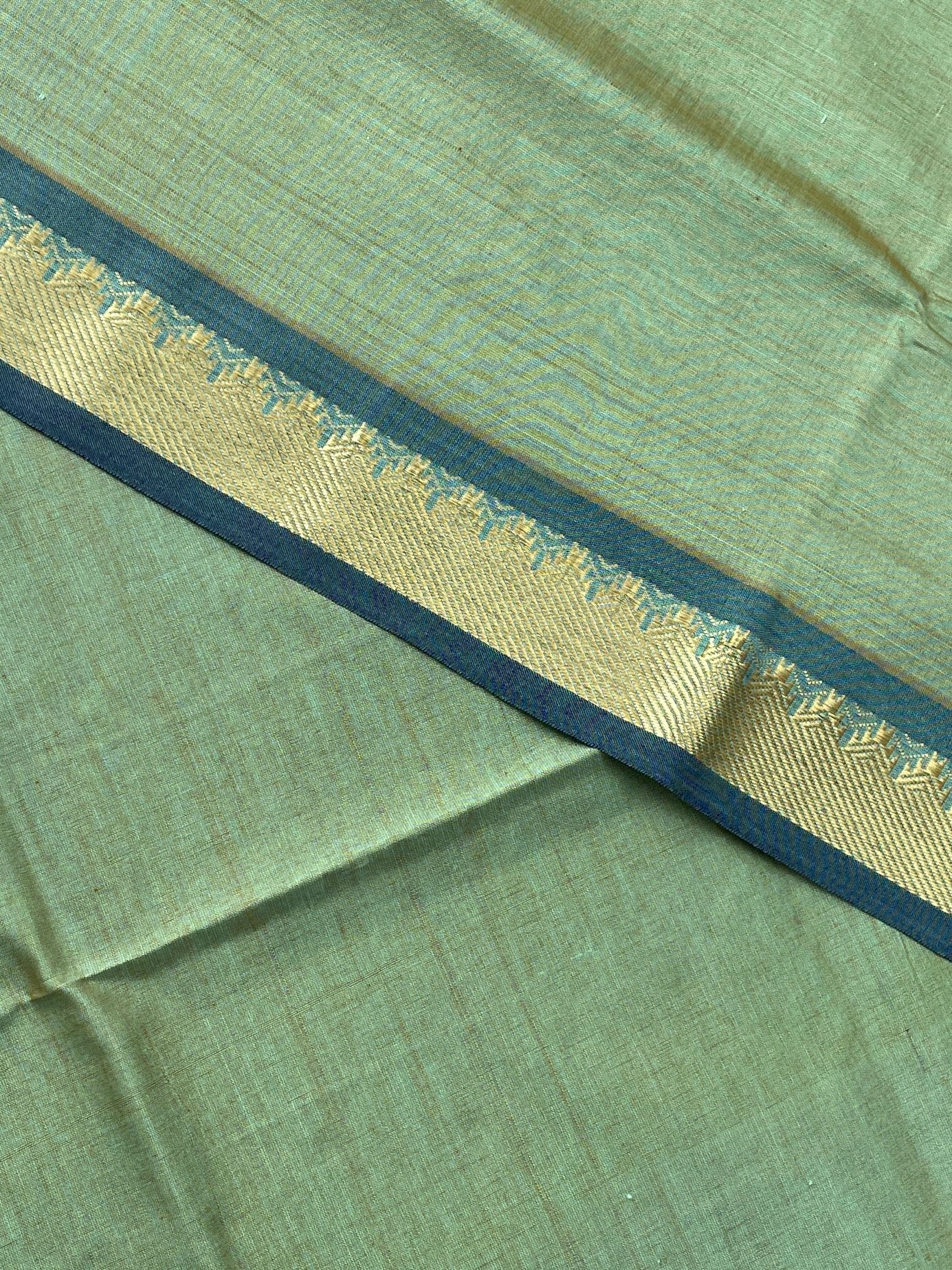 Pastel Shade Half Pure Silk Cotton Saree With Plain Pattern