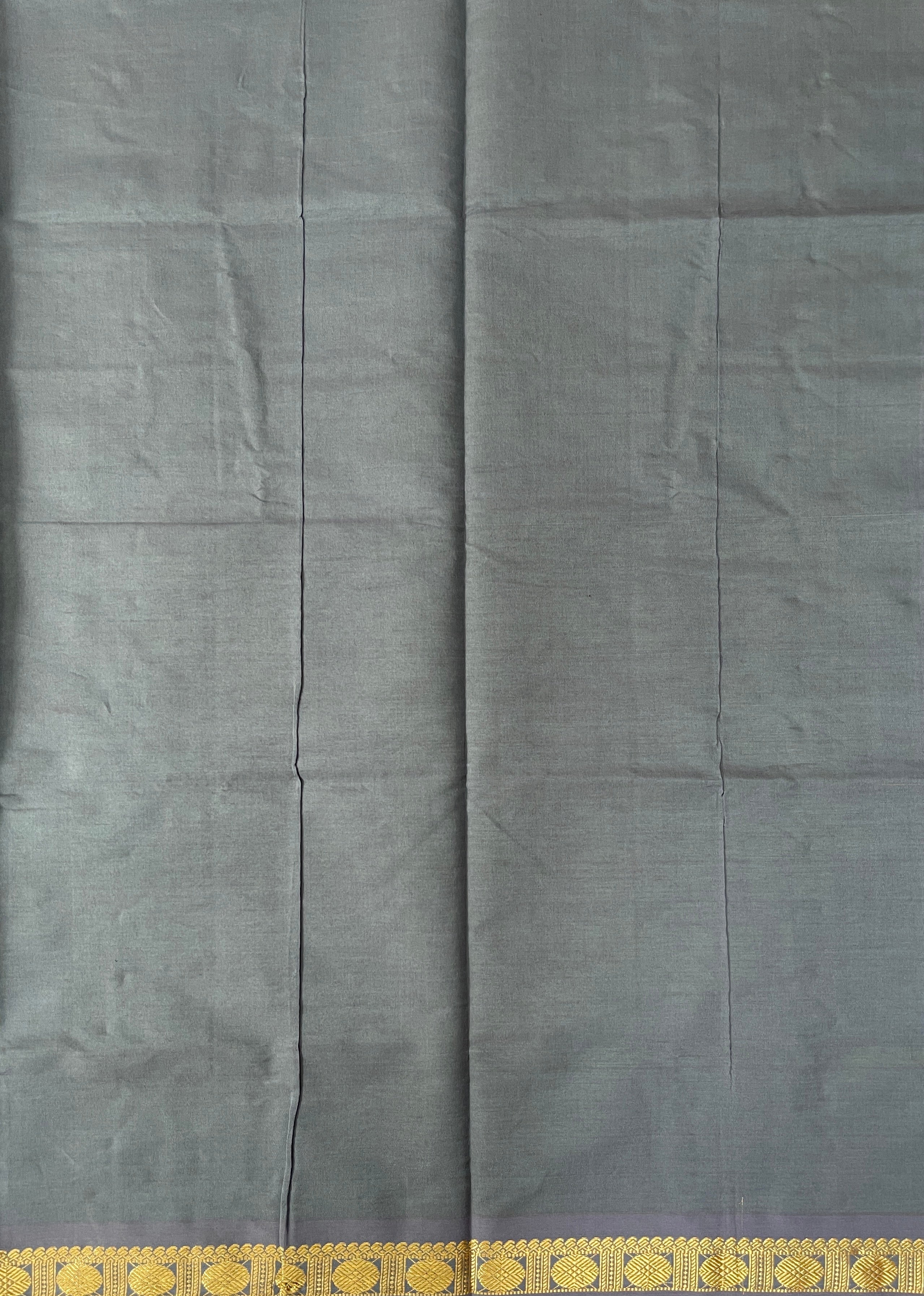 Light Green Half Pure Silk Cotton Saree With Plain Pattern