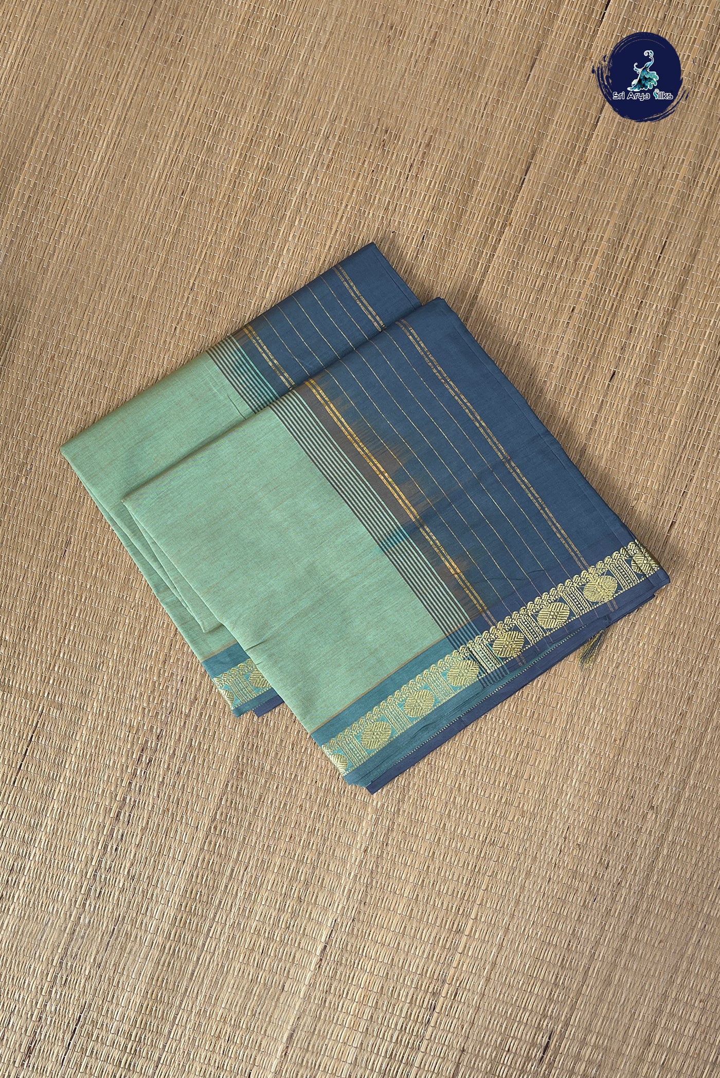 Pastel Shade Half Pure Silk Cotton Saree With Plain Pattern