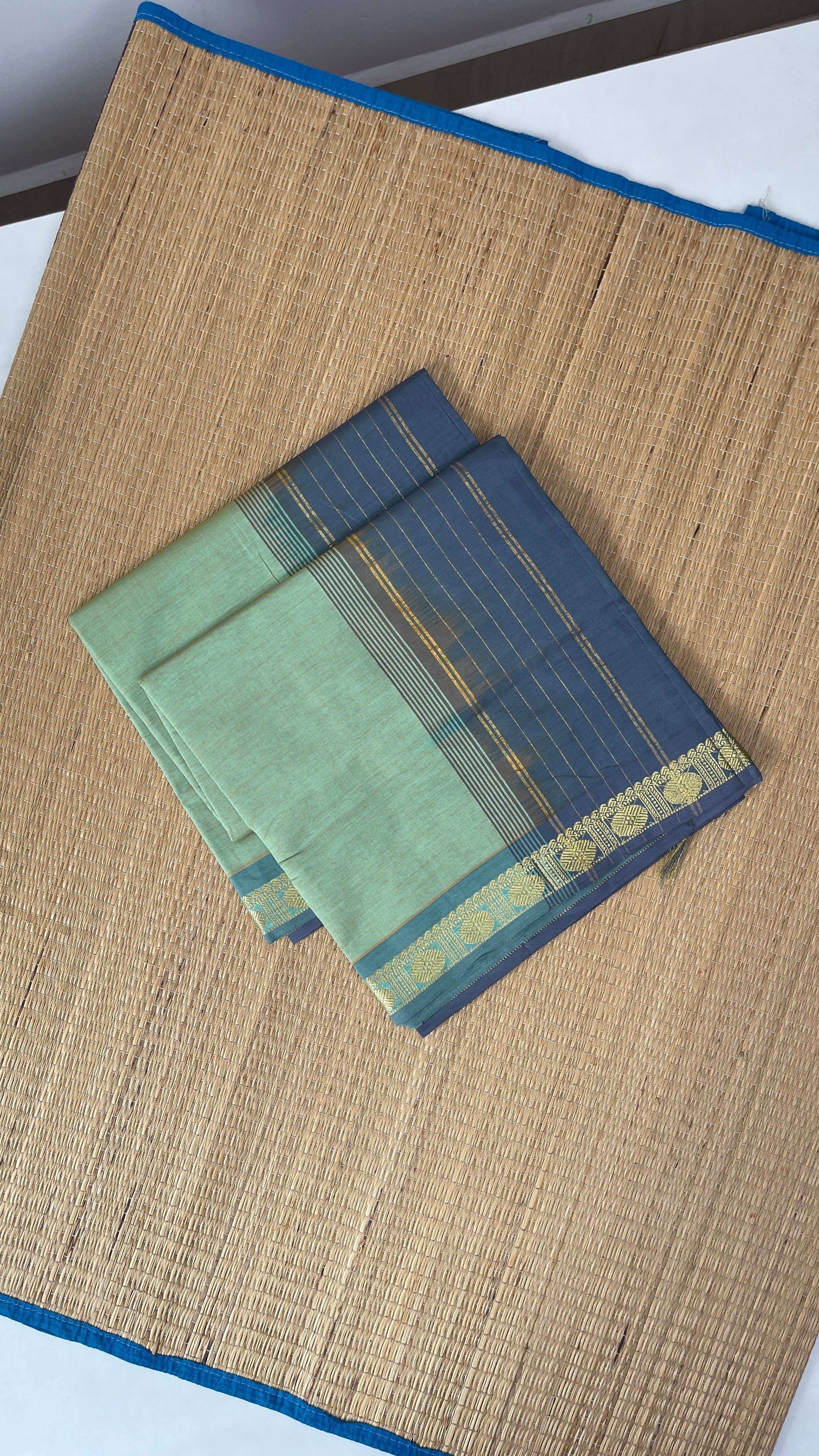 Pastel Shade Half Pure Silk Cotton Saree With Plain Pattern