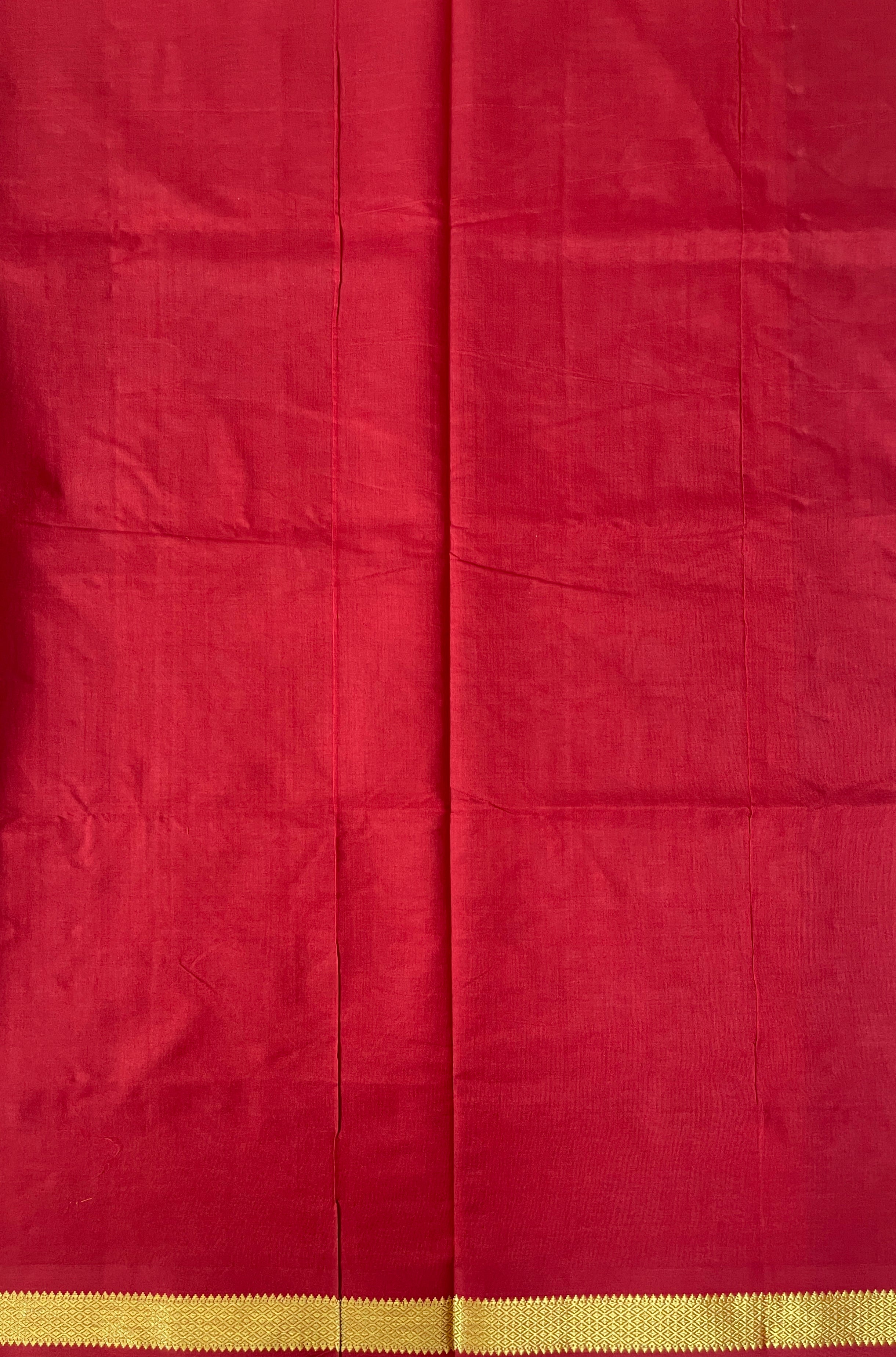 Grey Half Pure Silk Cotton Saree With Plain Pattern