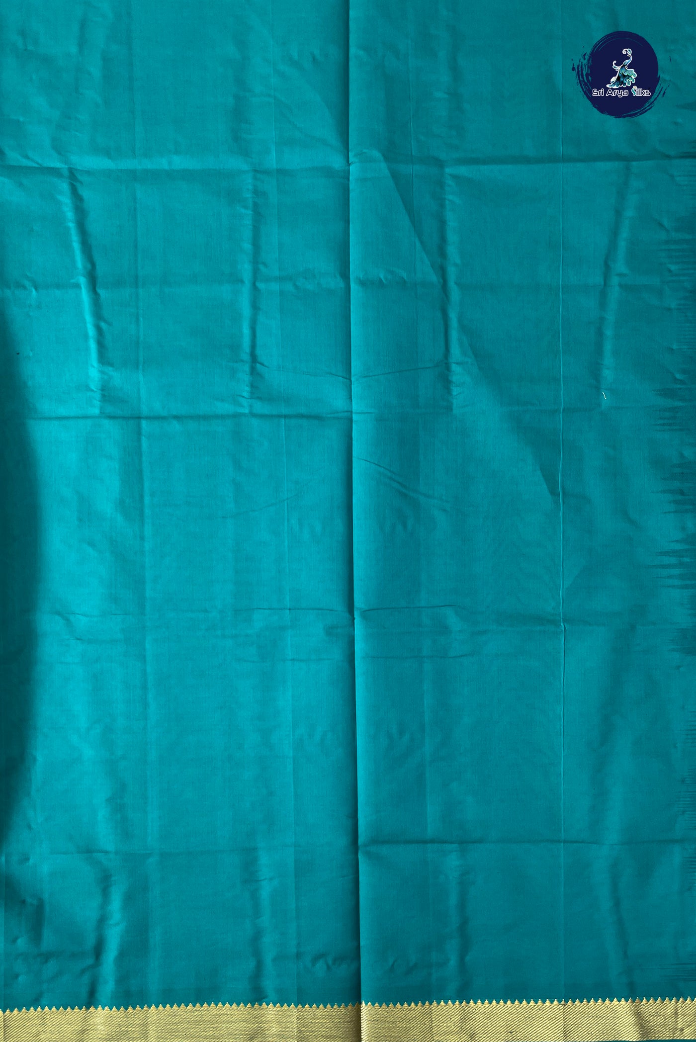 Golden Mustard Half Pure Silk Cotton Saree With Plain Pattern