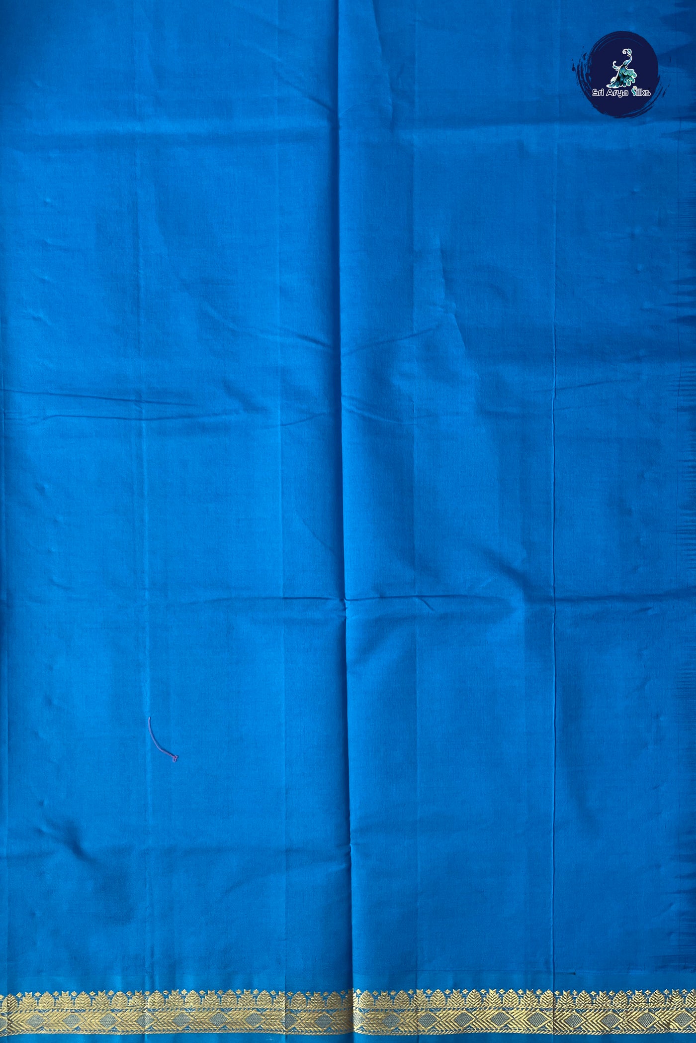 Purple Half Pure Silk Cotton Saree With Plain Pattern