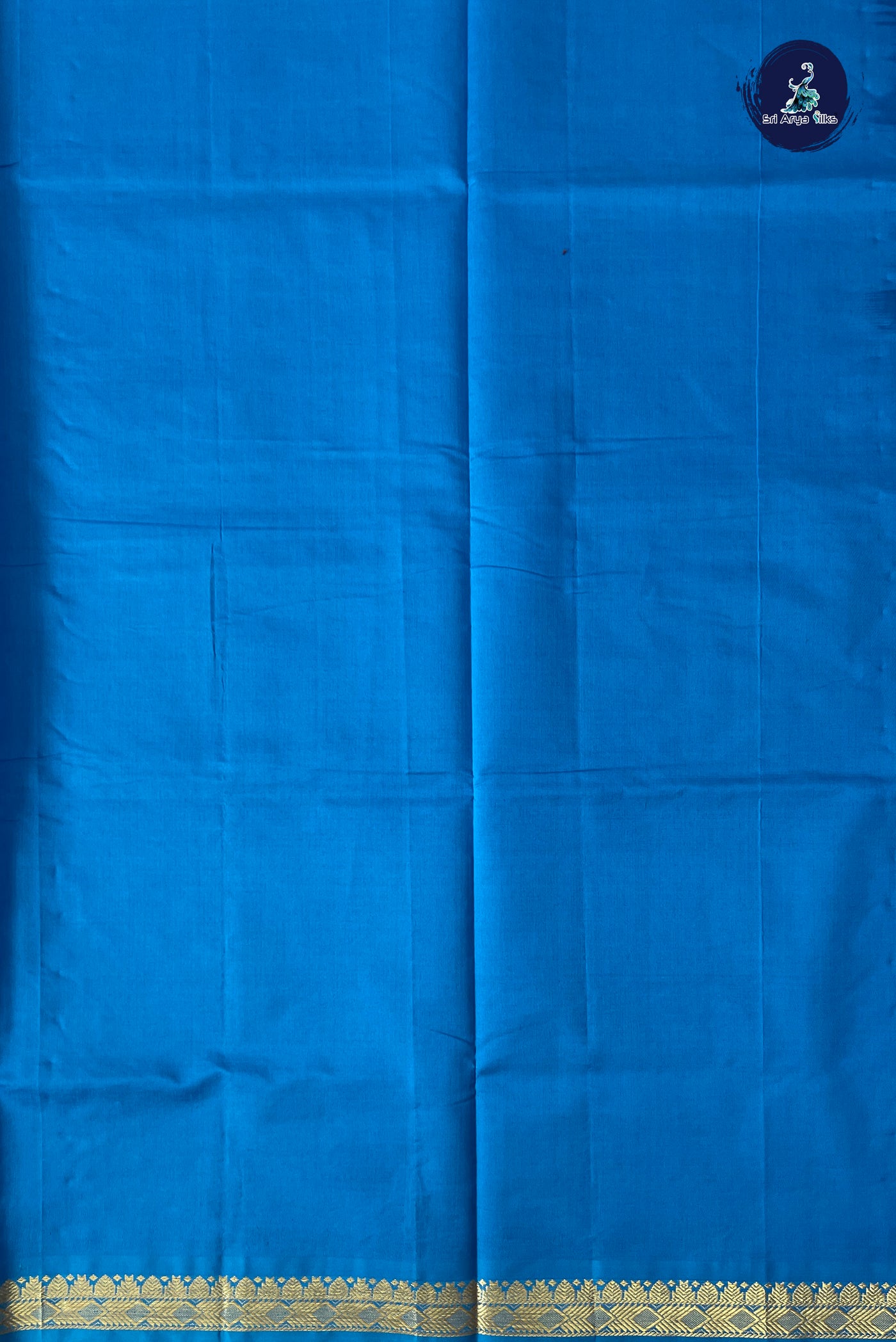 Brown Half Pure Silk Cotton Saree With Plain Pattern
