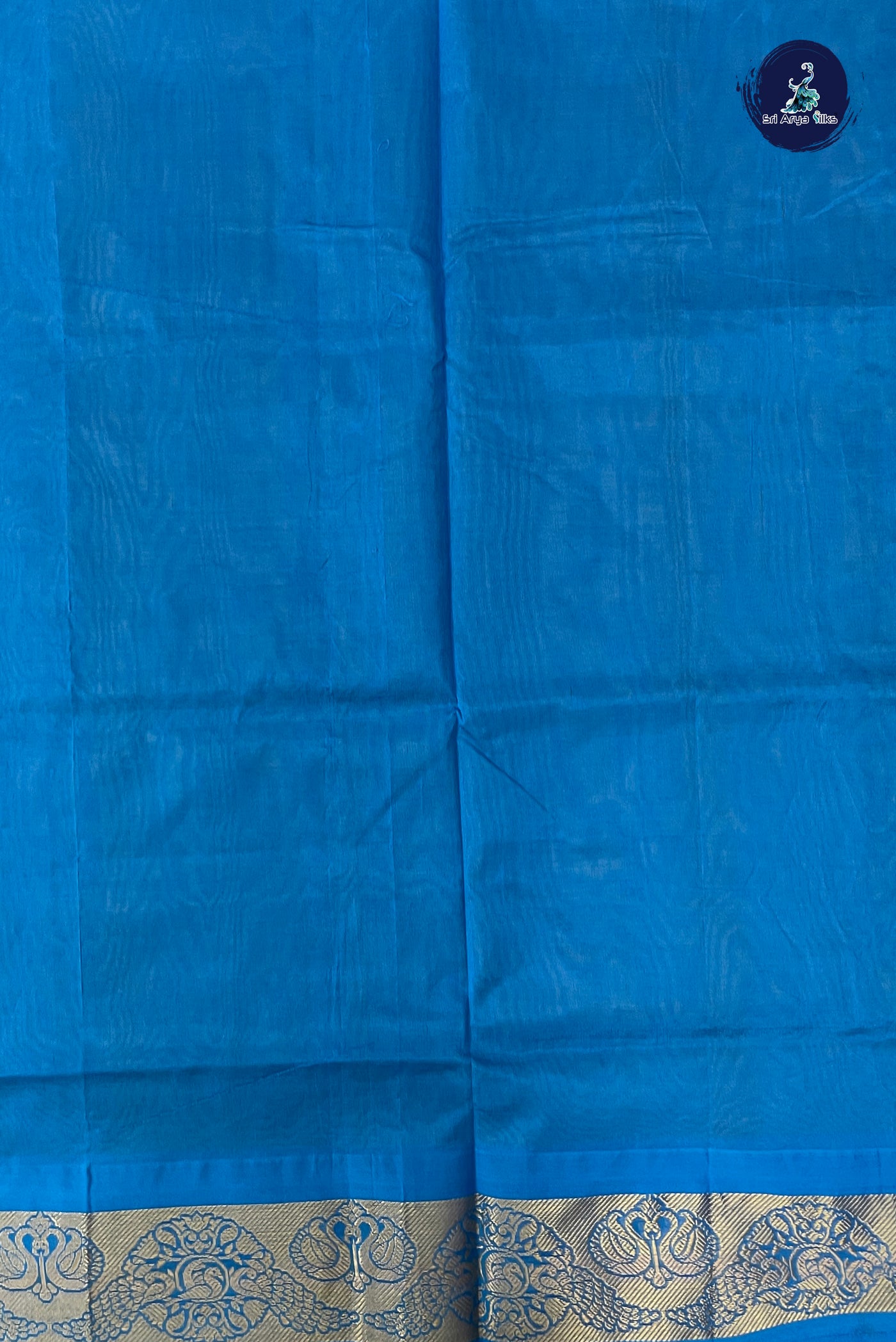Mustard Yellow Half Pure Silk Cotton Saree With Plain Pattern