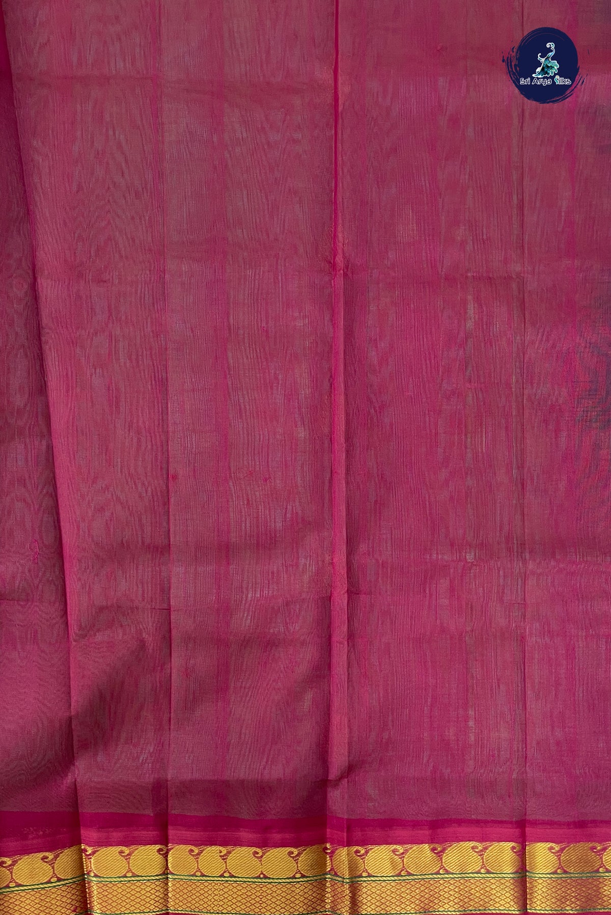 Sea Green Korvai Silk Cotton Saree With Zari Buttas Pattern