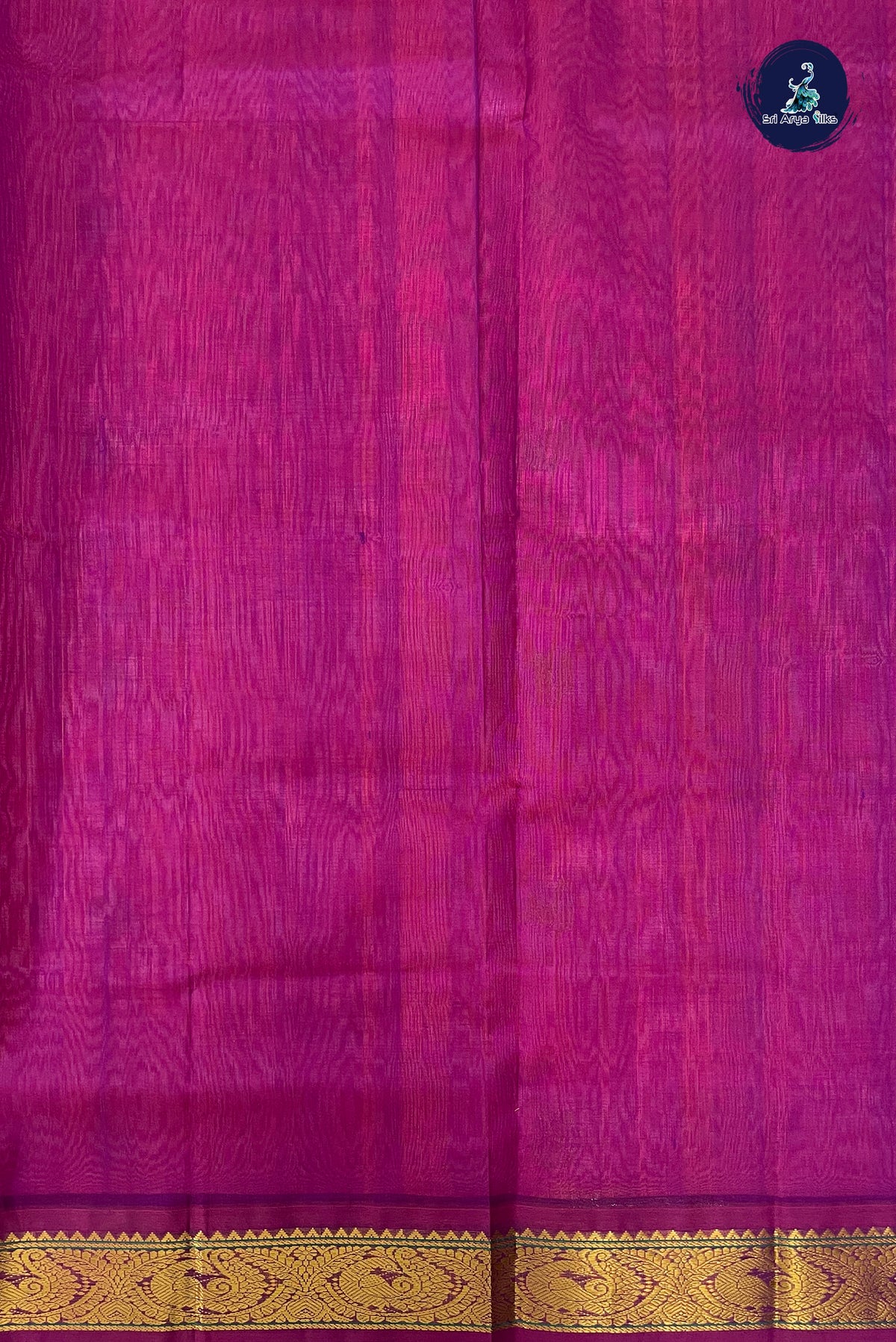 Pinkish Peach Korvai Silk Cotton Saree With Zari Buttas Pattern