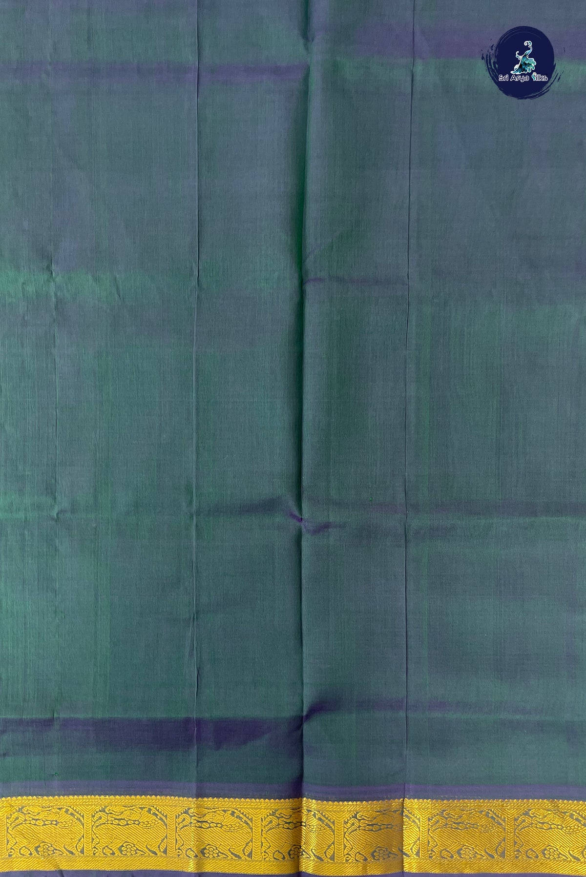 Dark Green Bridal Silk Cotton Saree With Zari Buttas Pattern