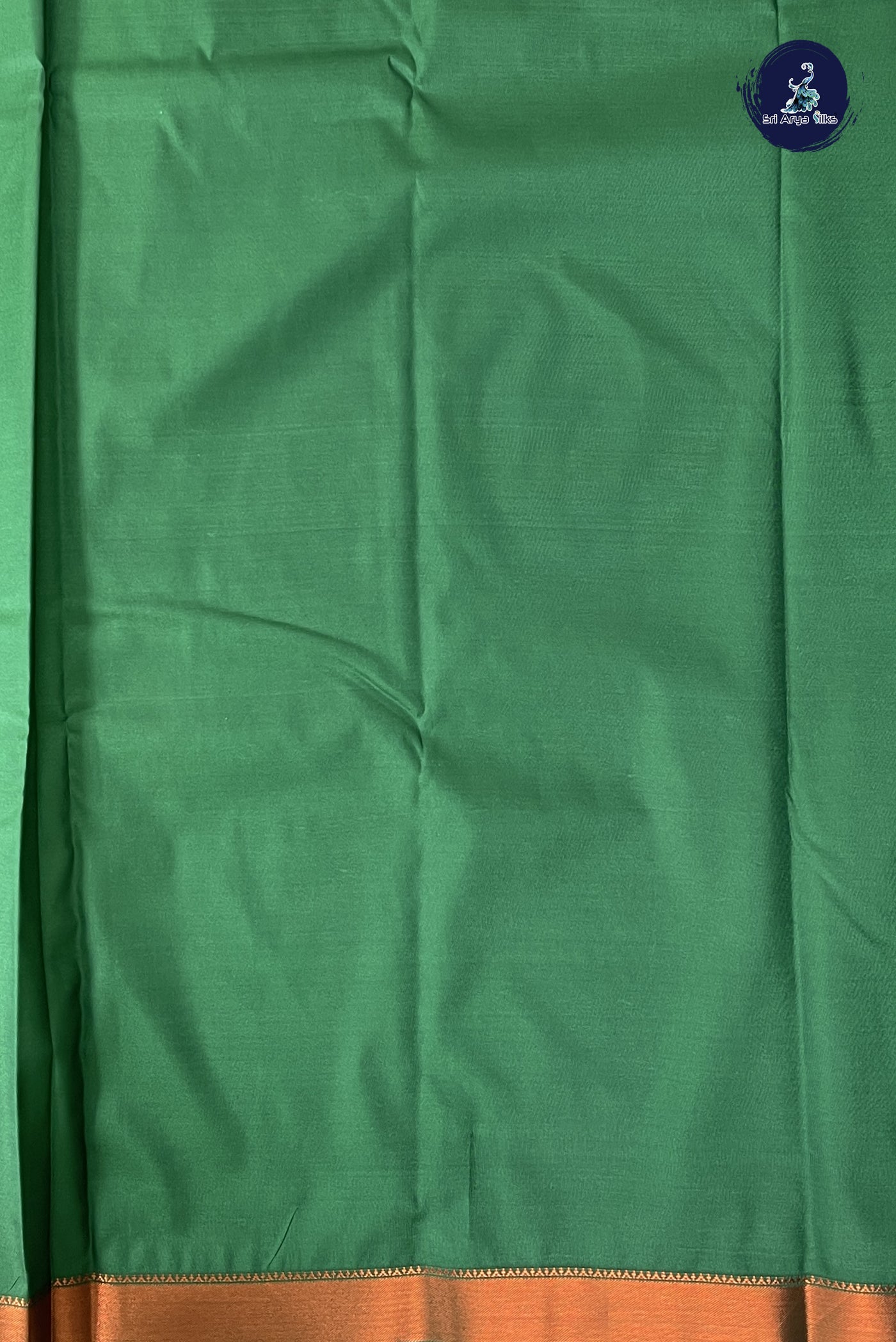 Creamish Yellow Semi Silk Saree With Copper Zari Buttas Pattern