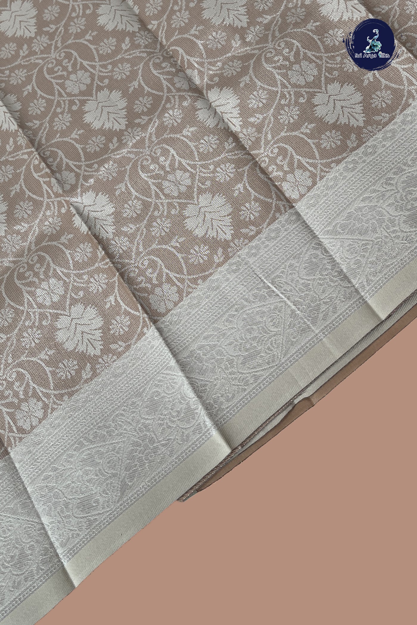 Light Brown Semi Soft Silk Saree With Jacquard Pattern
