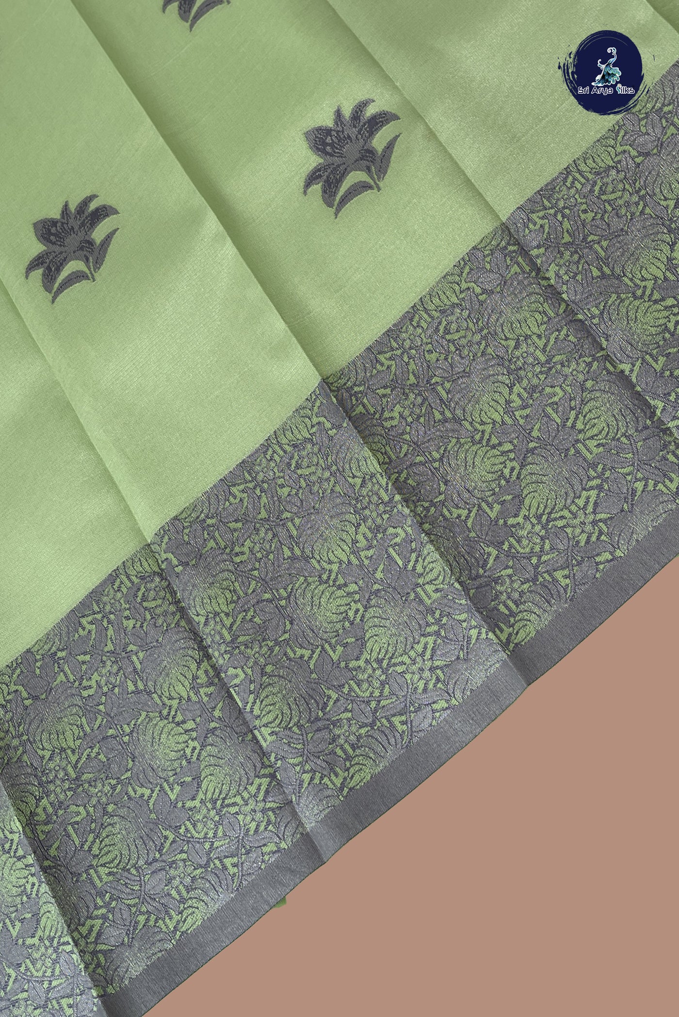 Pastel Green Semi Soft Silk Saree With Jacquard Pattern