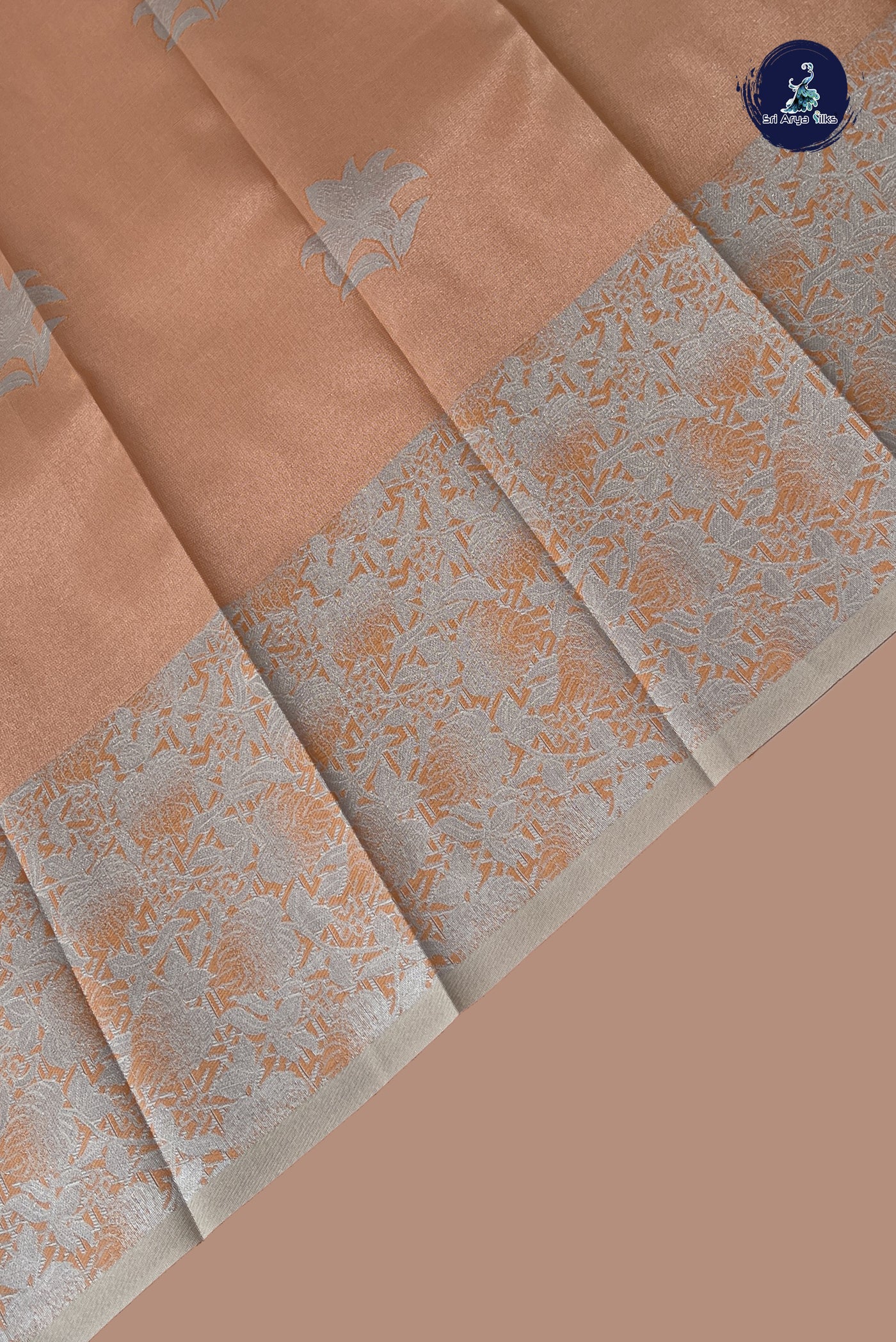 Peach Semi Soft Silk Saree With Jacquard Pattern
